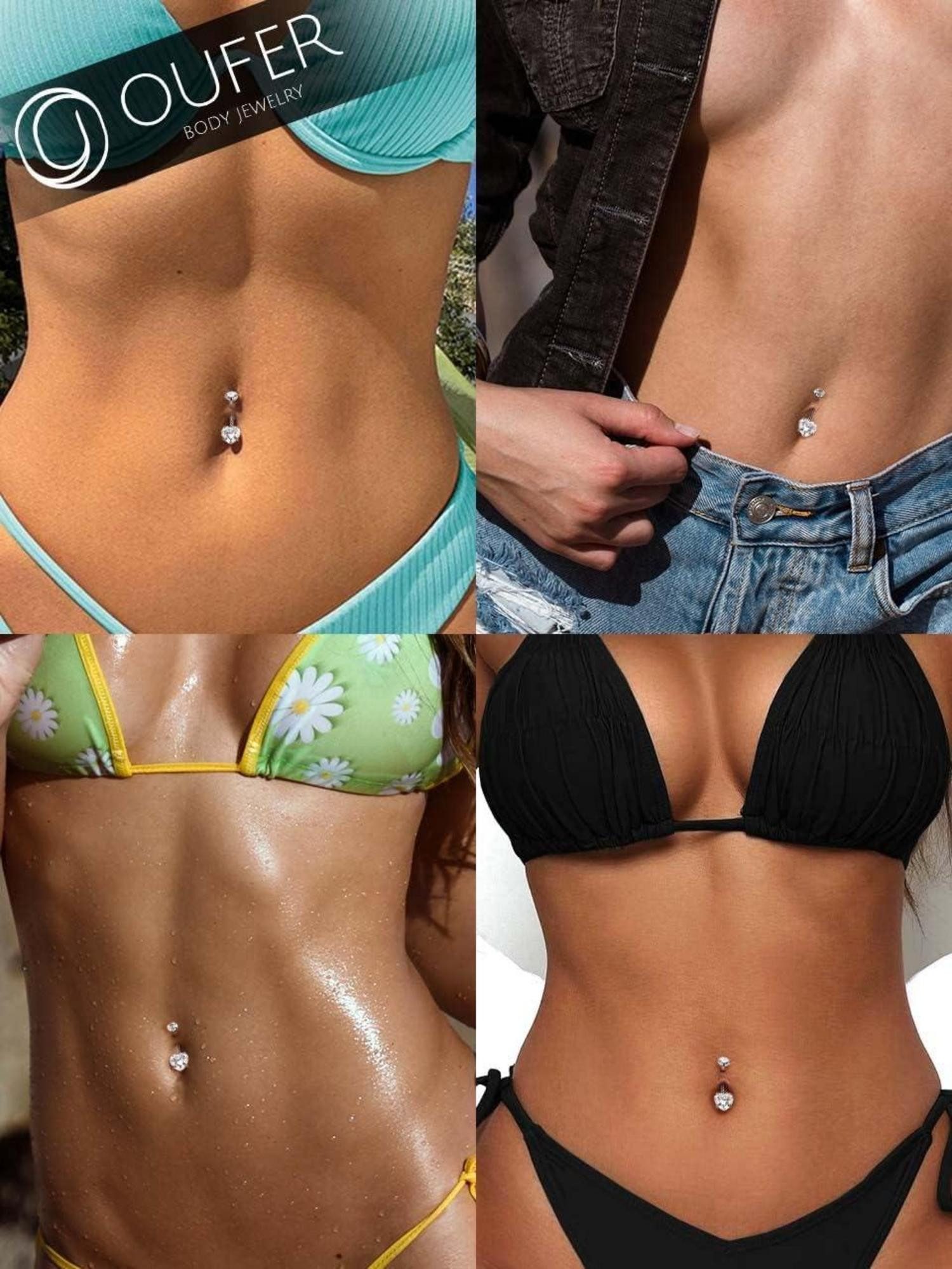 LuxusKollektion Bauchnabelpiercing Bauchnabelpiercing Titan 12mm 14G günstig online kaufen