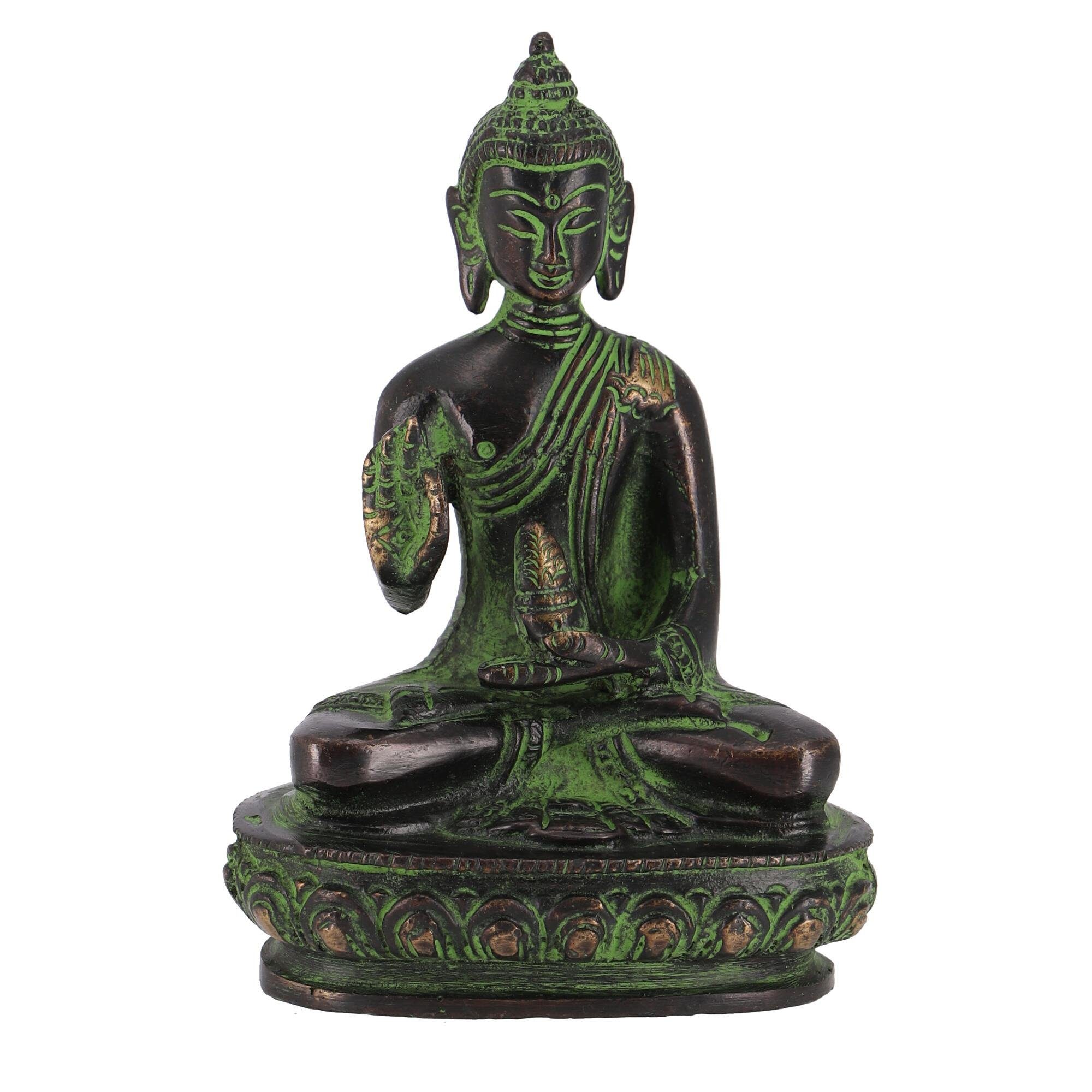 Buddhafigur Buddha Statue aus Messing Amoghasiddhi Buddha..
