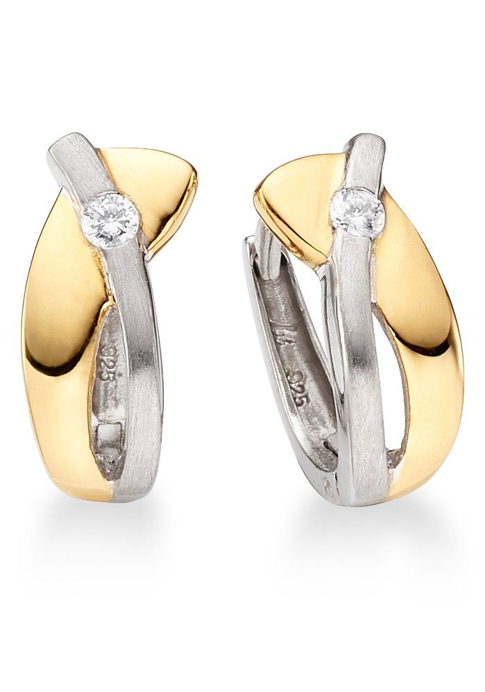 Bruno Banani Paar Сережки-кільця Schmuck Geschenk Silber 925 Ohrschmuck Сережки, mit Zirkonia (synth)