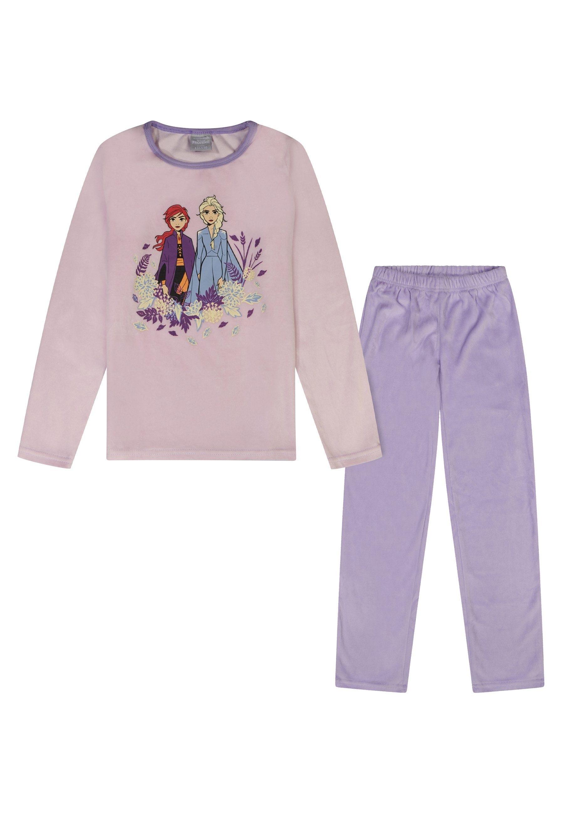 Schlafanzug Frozen - Die Eiskönigin Schlafanzug Pyjama Shirt + Schlaf-Hose