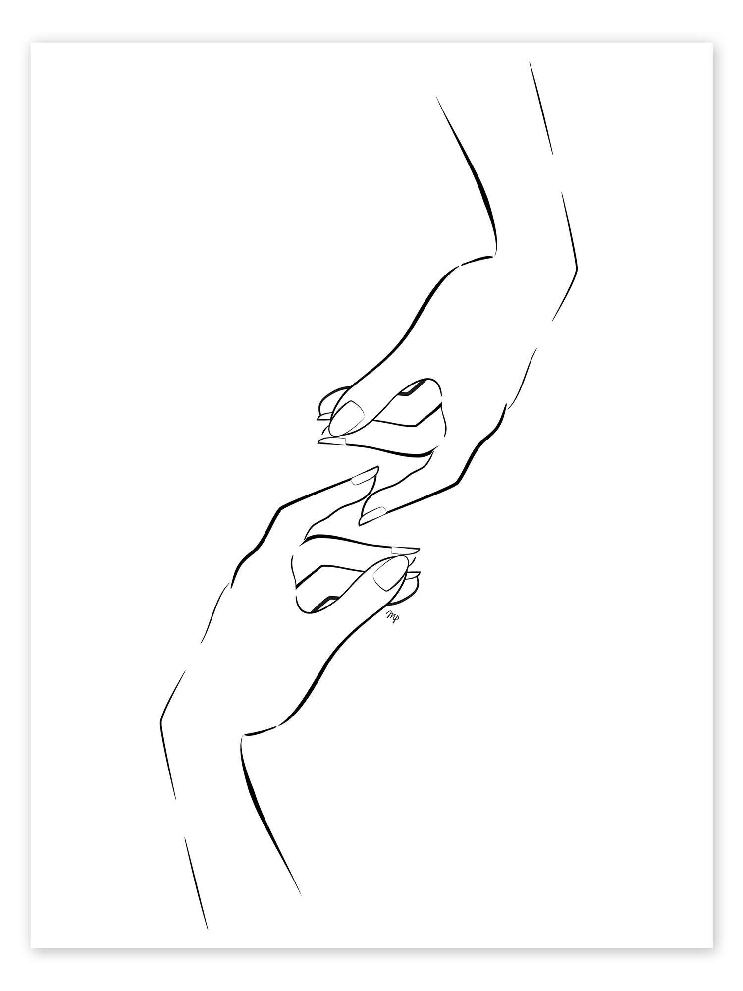 Posterlounge Wandbild Berühren, Martina, erhältlich als Poster, Leinwandbild, Wandsticker oder Acrylglasbild