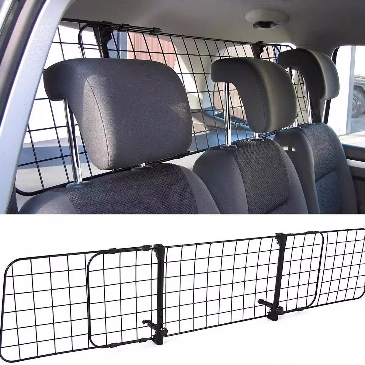 nobleza Haustierklappe Autoschutzbügel für Hunde,Autoschutzgitter Trenngitter Universal von nobleza