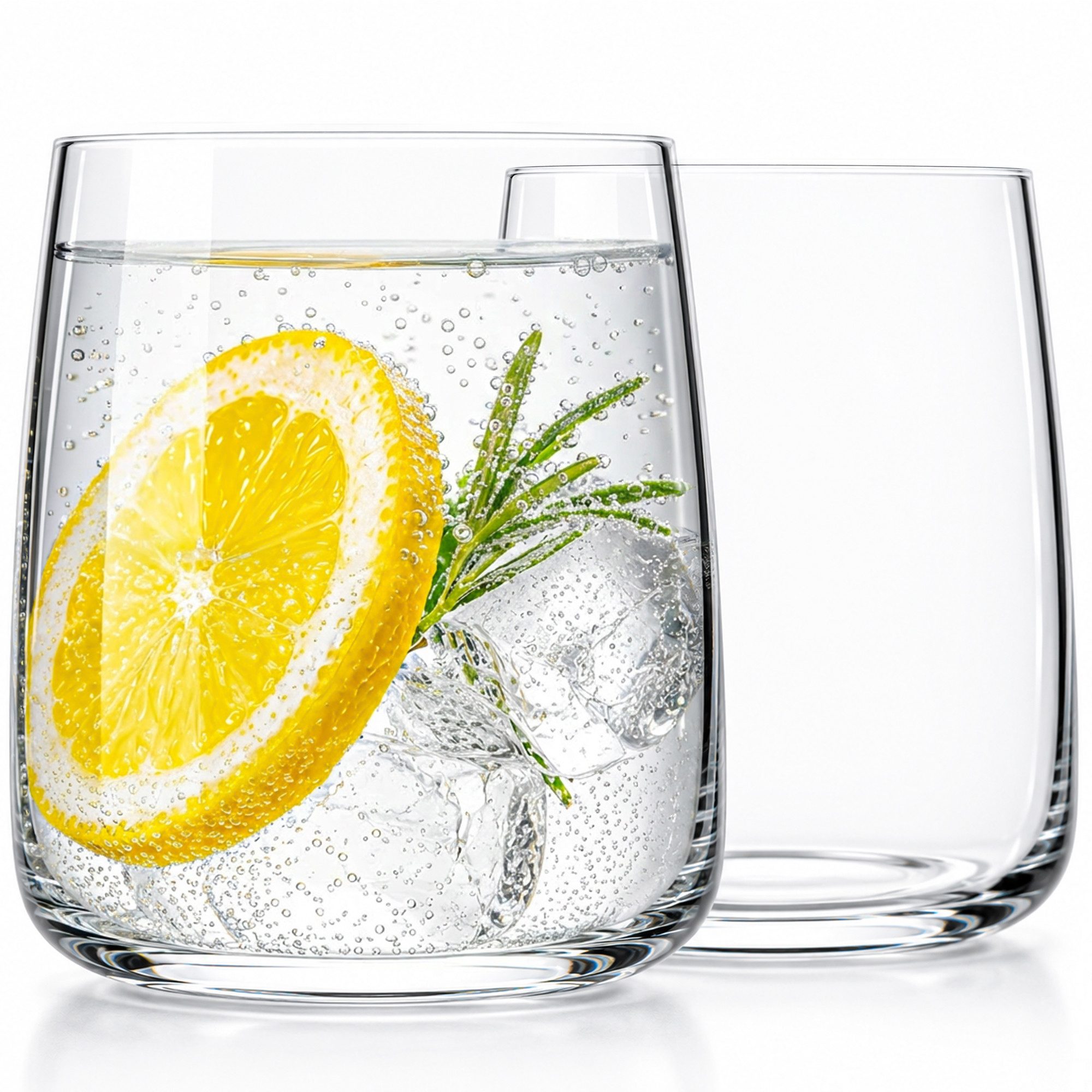 KONZEPT Gläser-Set 6-teilig, 310 ml, transparente Wassergläser aus robustem Glas, 6-tlg., Volumen: 340/310 ml, H: 9,6 cm, Ø oben: 6,9 cm, Ø unten: 8 cm