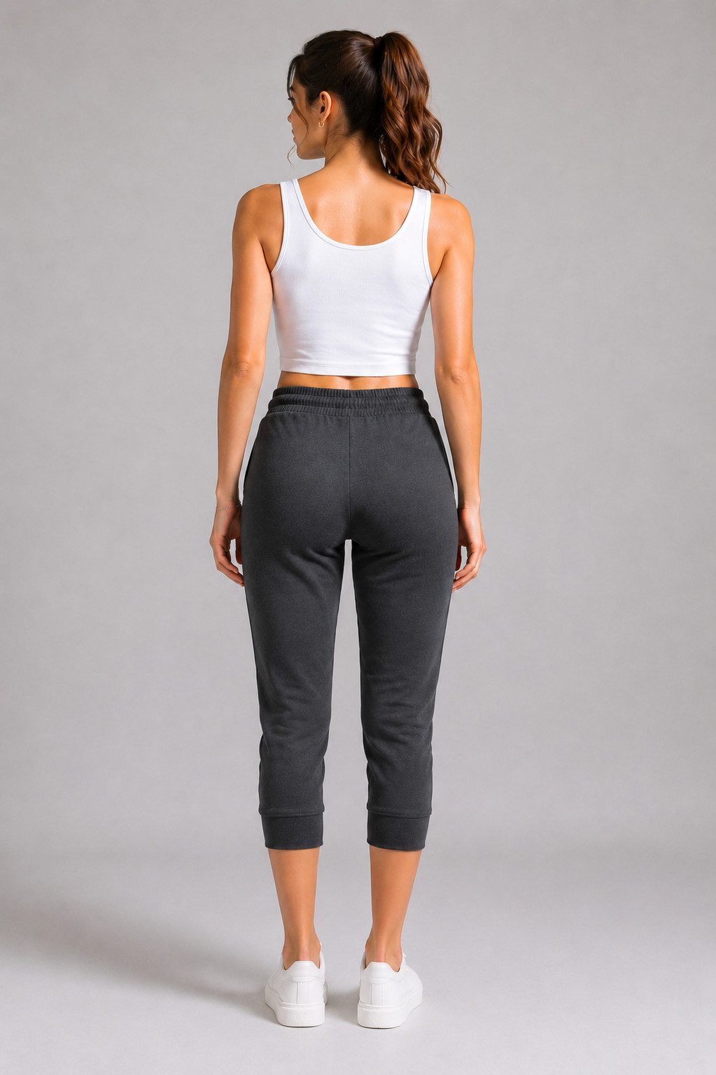 ROSS CAMP 3/4-Hose Damen - Jogginghose mit Kordelzug, Sporthose, Caprihose mit Elastikbund, bequem, Baumwollmix, atmungsaktiv – Bild 5 von 5