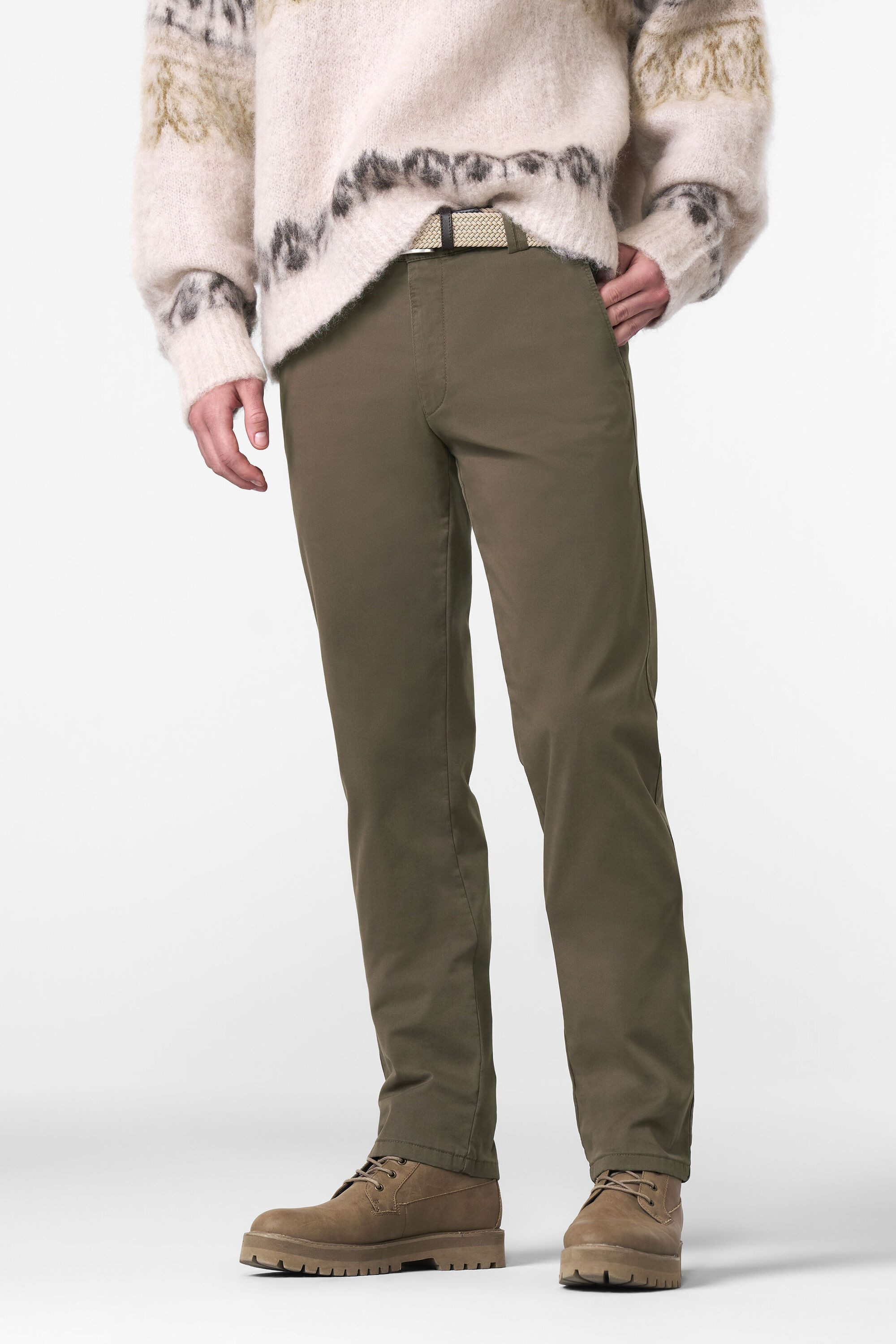 MEYER Chinos Bonn 2-3931 Thermohose aus weichem Baumwoll-Twil