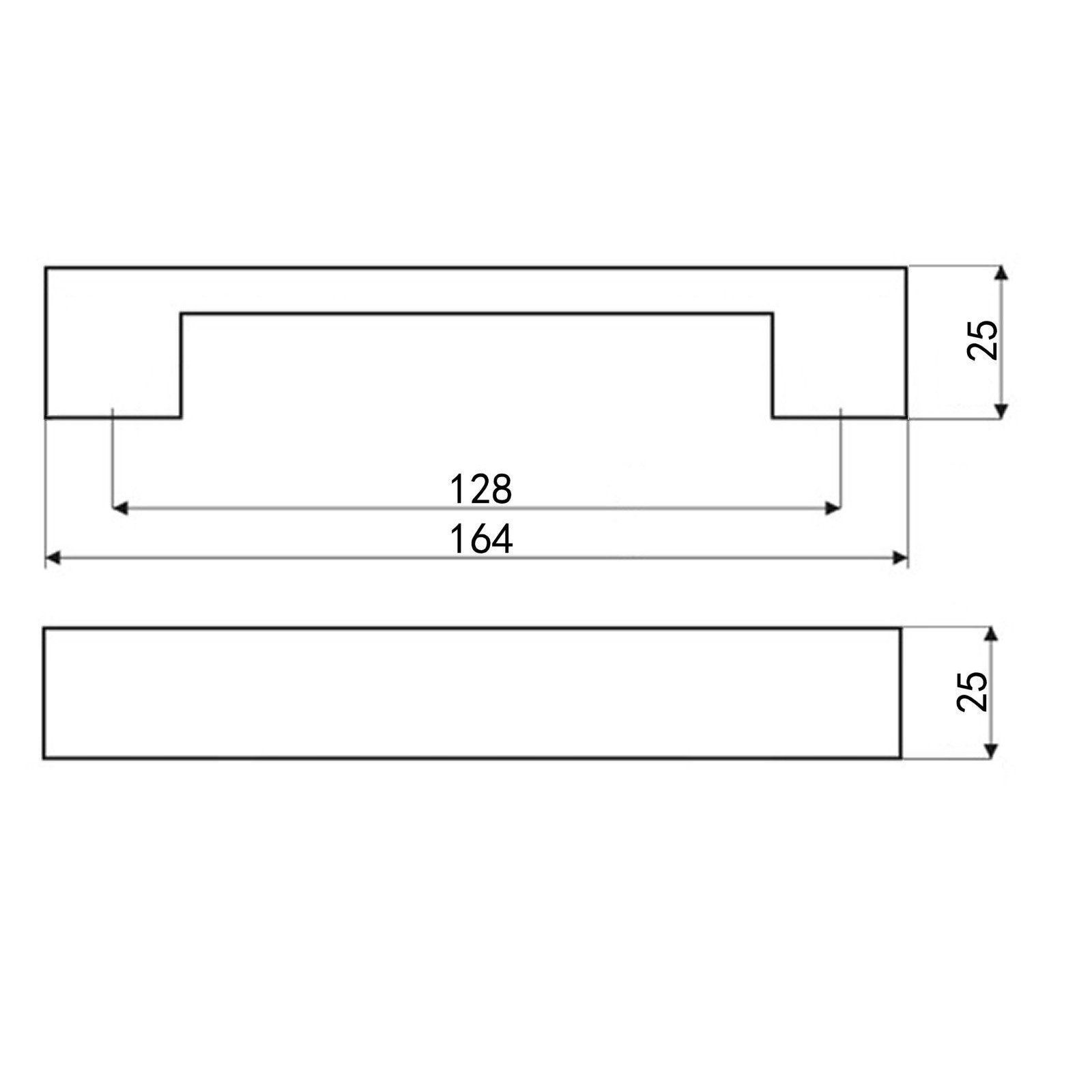 SO-TECH® Möbelgriff Bügelgriff MARKANT BA 128 mm - incl. Schrauben, Chrom matt, Lochabstand 128 mm
