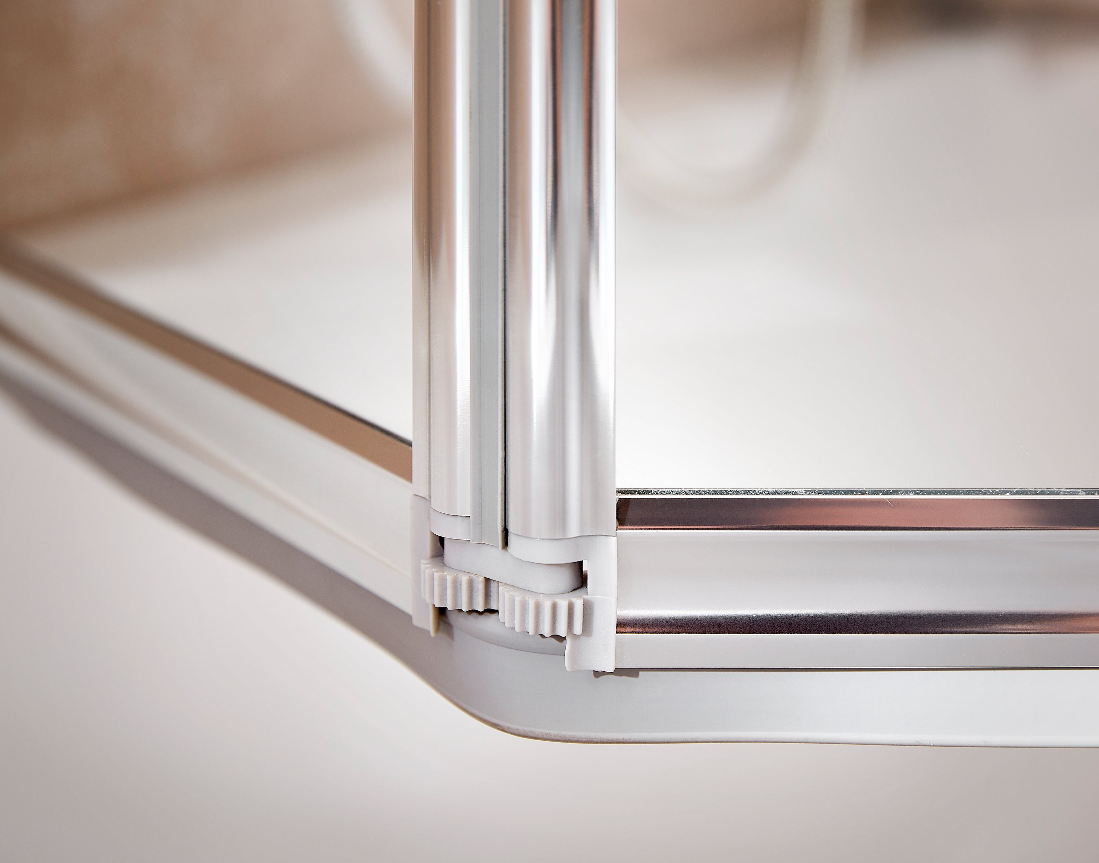 welltime Summer bathtub screen, single-pane safety glass, (6 pieces), folding bathtub screen, glass wall consisting of 6 elements