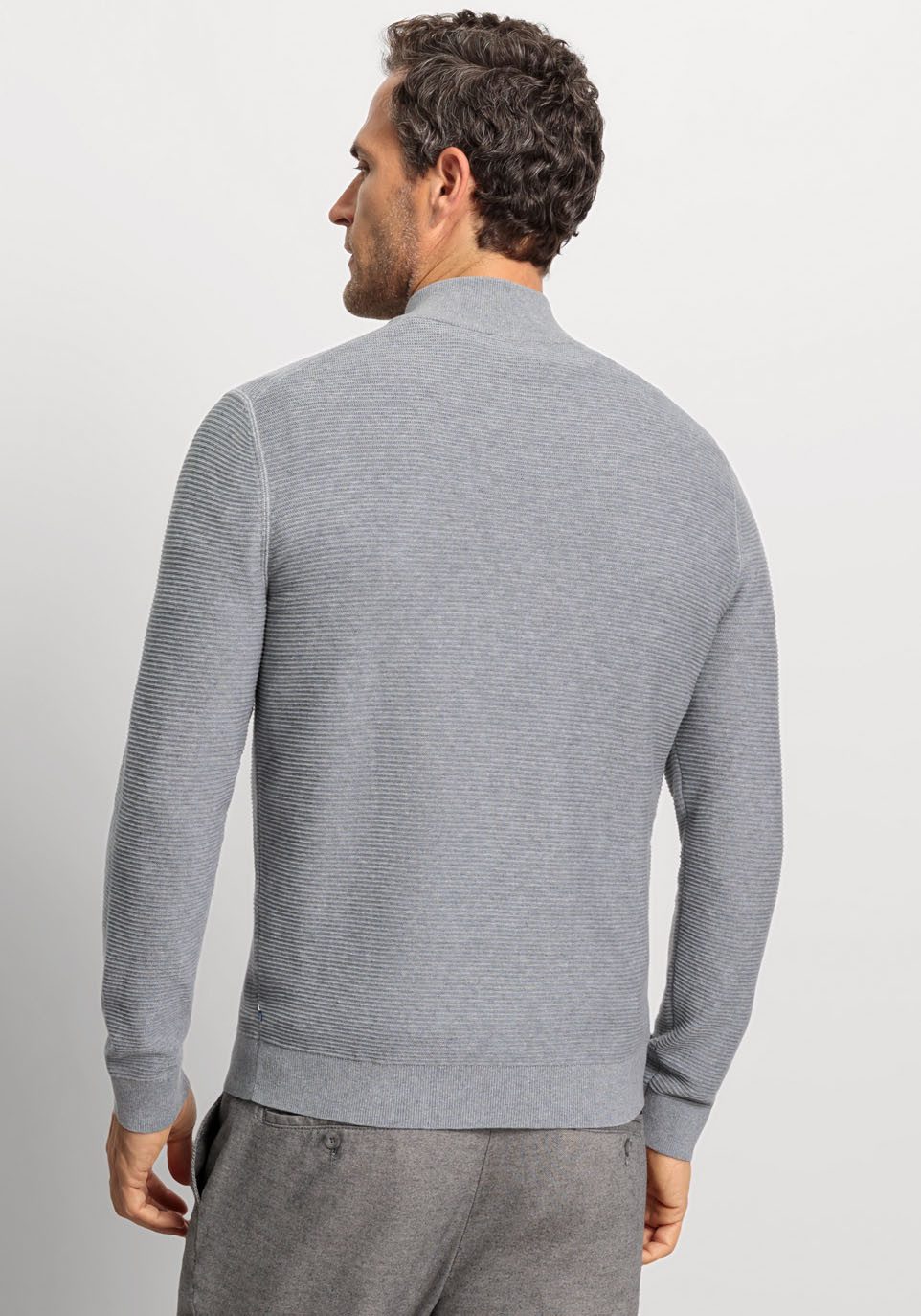 OLYMP Troyer OLYMP Strick Casual mit modischer Struktur