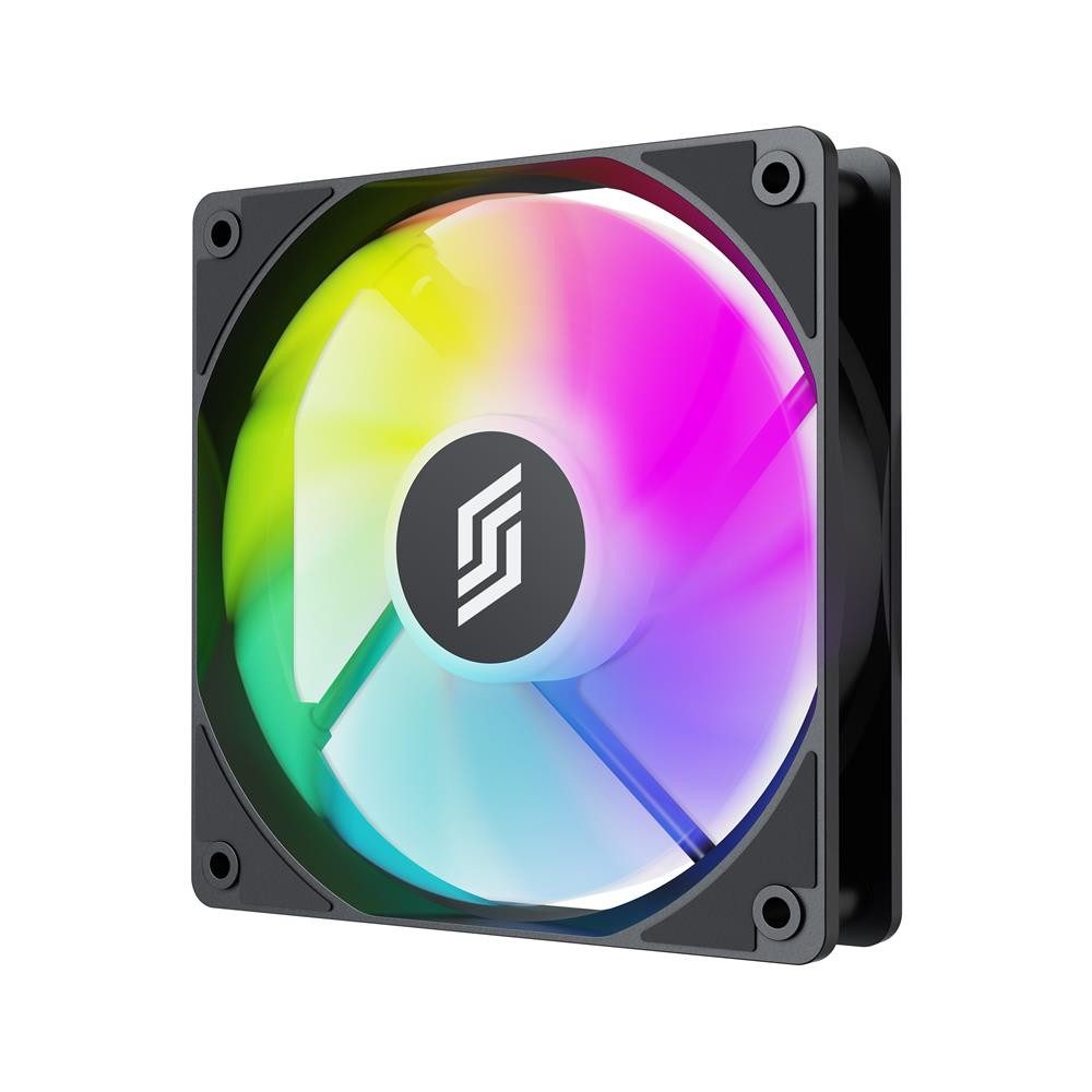 Silentware Корпус вентилятора RF120 Black PWM A-RGB 120mm, 600-1500 UPM, 6 RGB-LEDs, HDB-Lager, Airflow, 4-Pin PWM, 3-Pin 5V