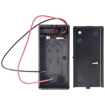 AccuCell AccuCell Batteriehalter für 1x 9Volt Block mit Ein- und Aus-Schalter Batterie