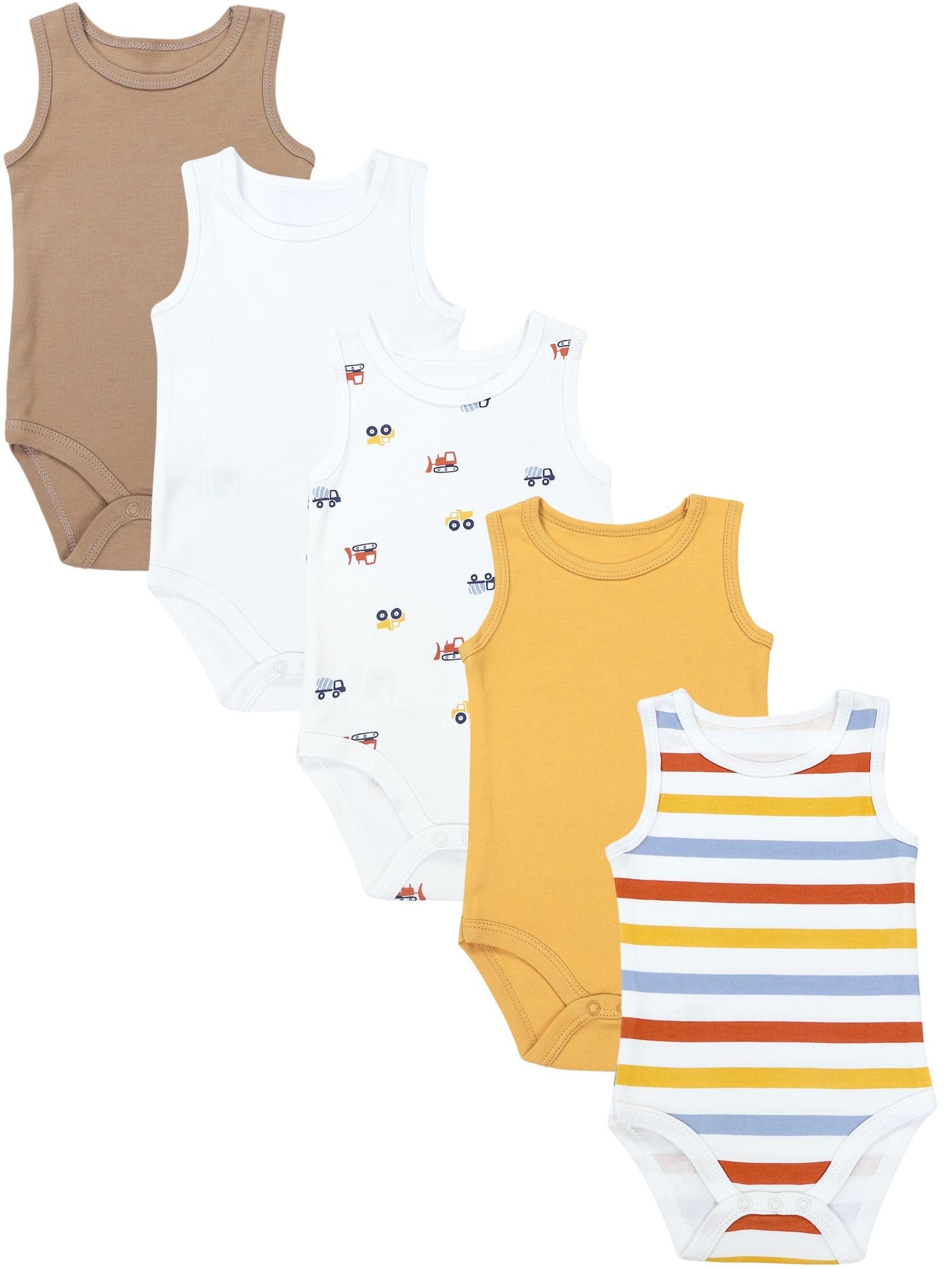 TupTam Body TupTam Baby Jungen Achselbody in Unifarben 5er Pack