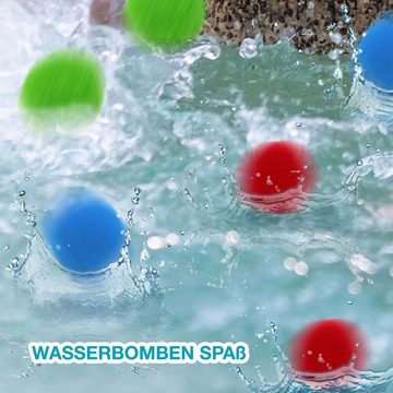 TOBJA Lernspielzeug Splash Bälle Wasserbomben 15er Set, Wiederverwendbare Wasserballons Spiel Wasserspaß