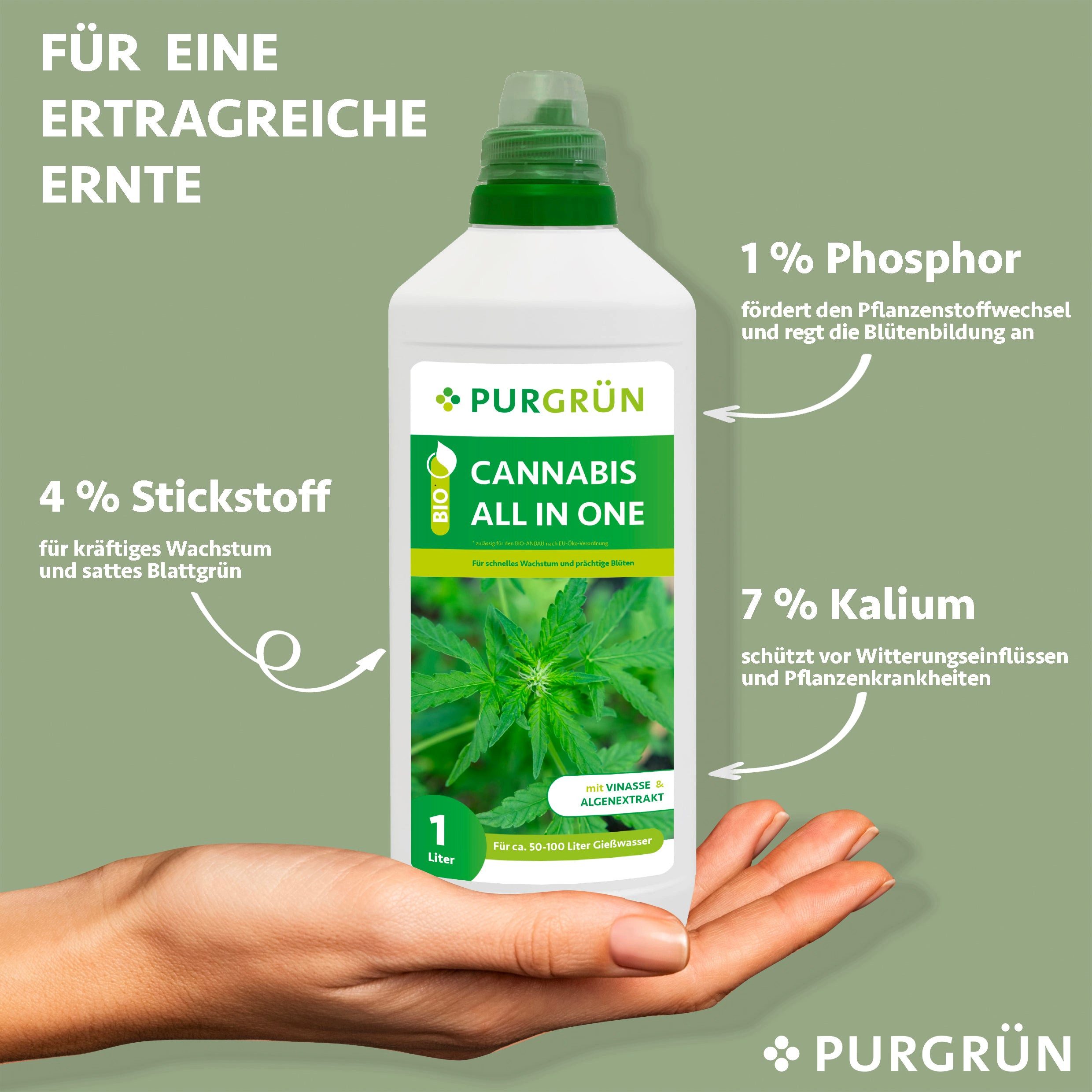 Purgrün Pflanzendünger Purgrün Bio Cannabis Dünger, günstig online kaufen