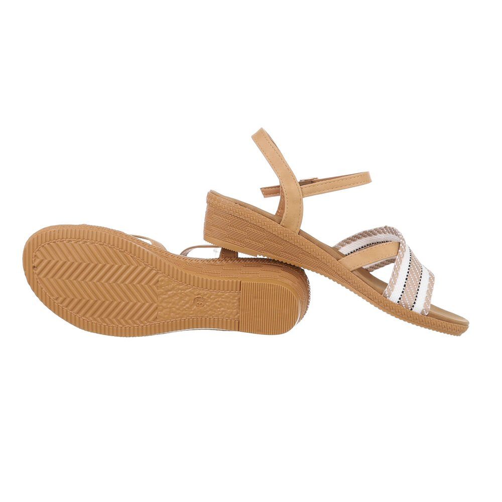Ital-Design Damen Freizeit Riemchensandalette Keilabsatz/Wedge Keilsandalet günstig online kaufen