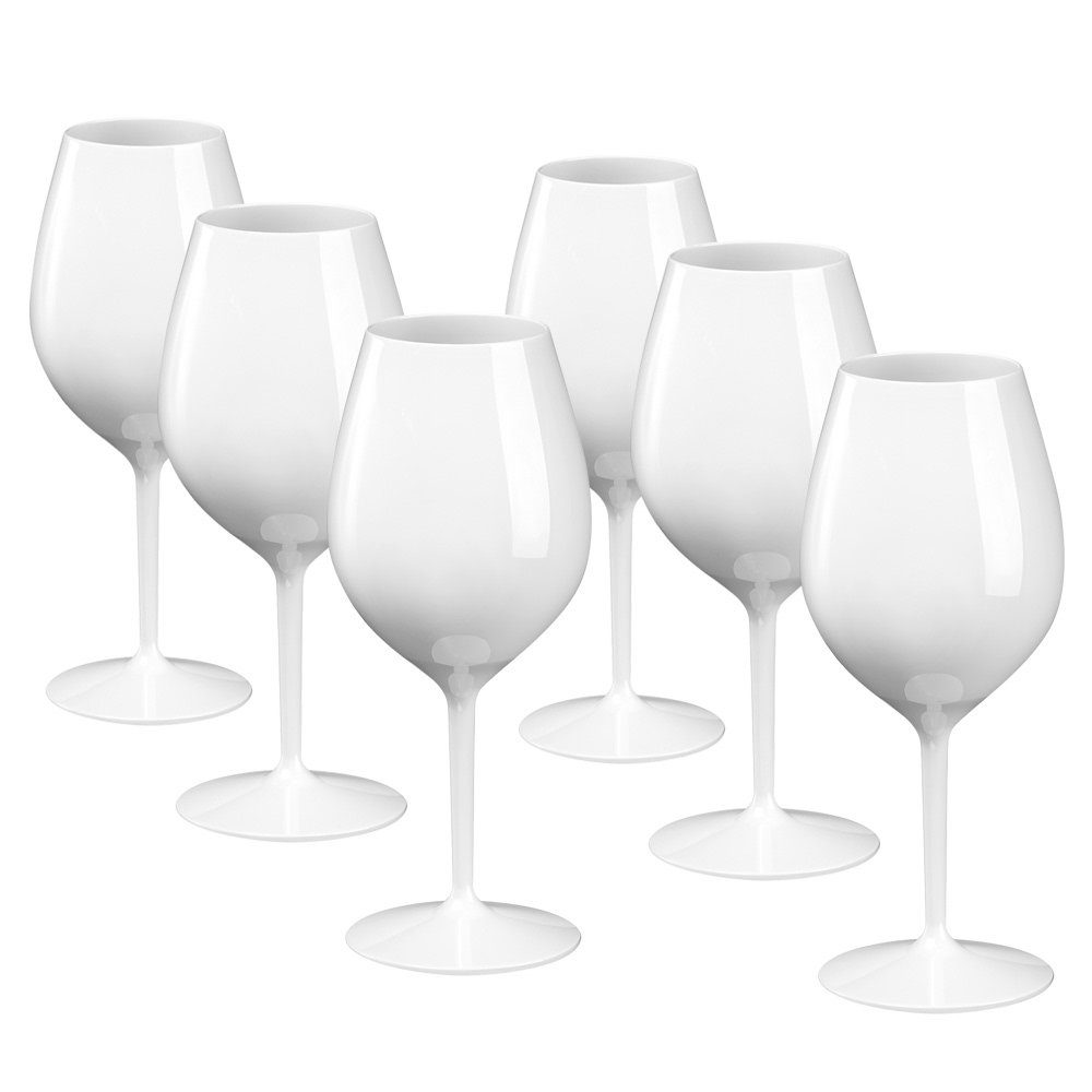Doimoflair Rotweinglas DoimoFlair Weingläser aus Kunststoff bruchsicher Plastik 51 cl., 6-tlg.