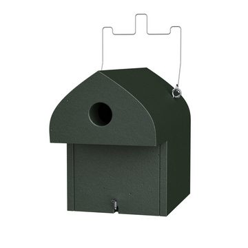 Hasselfeldt Nistkasten Waschbär sicheres Vogelhaus aus Holzbeton 38 mm Rundloch f. Wendehals, Feld-& Haussperlinge, Langlebig, Wetterfest, Vogelkasten, Nisthaus