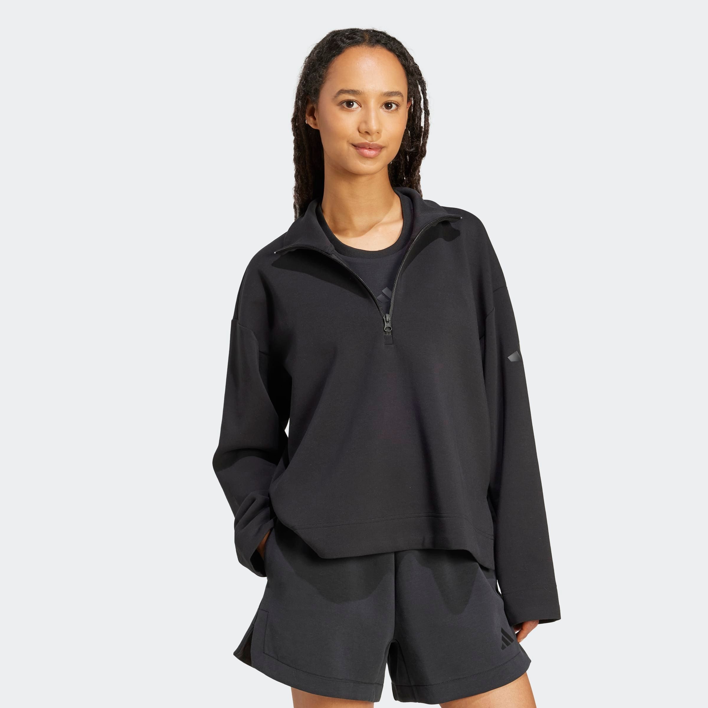 adidas Sportswear Sweatjacke SOFT LUX QUARTER-ZIP (1-tlg) günstig online kaufen