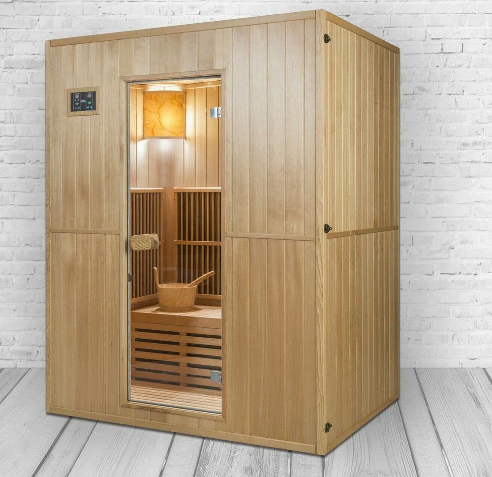 Thumbnail - DEKO VERTRIEB BAYERN Infrarotkabine Luxus Infrarotsauna+Infrarotkabine Kombi SET 160x120 Sauna +Saunaofen