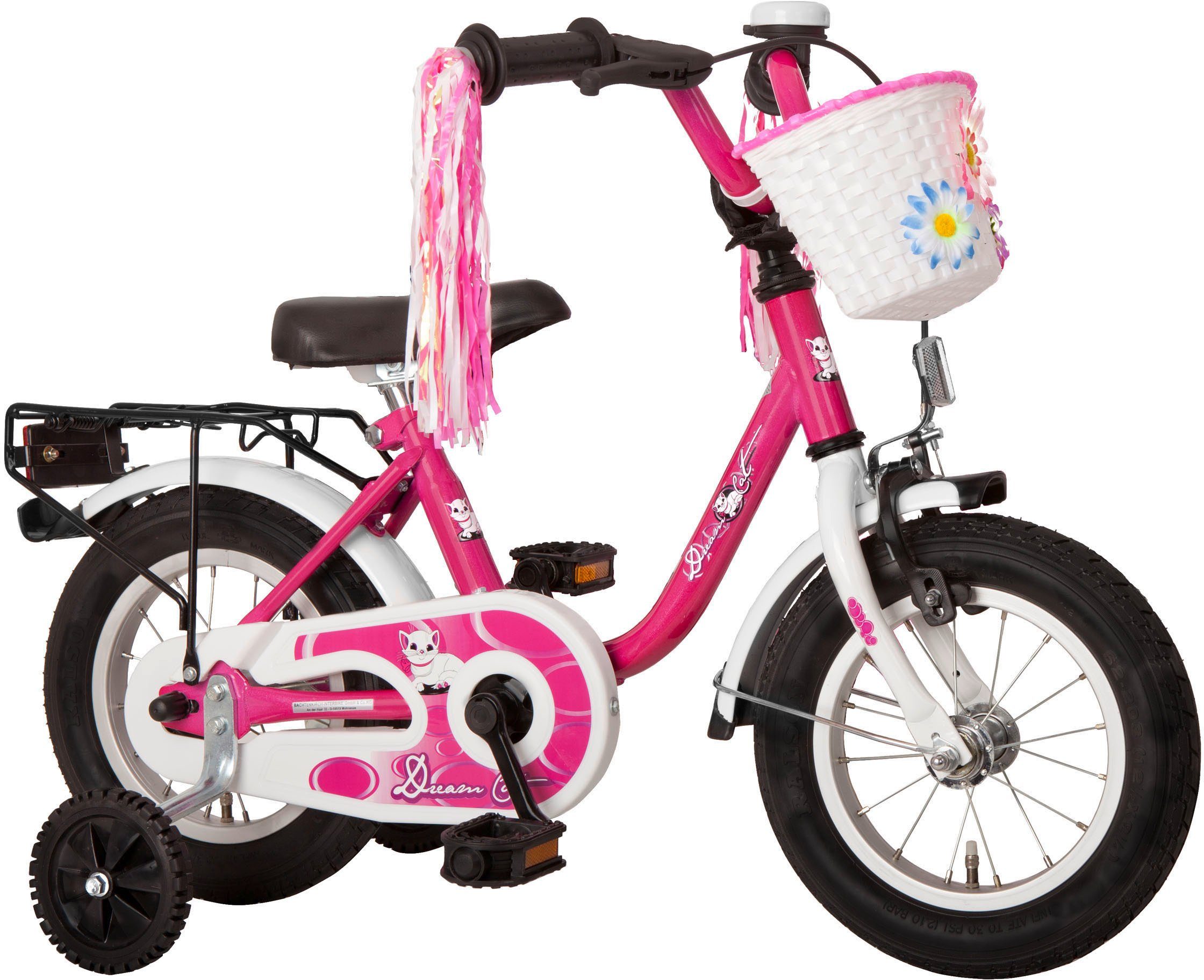 1 Dream, Kinderfahrrad Bachtenkirch pink/weiß Gang