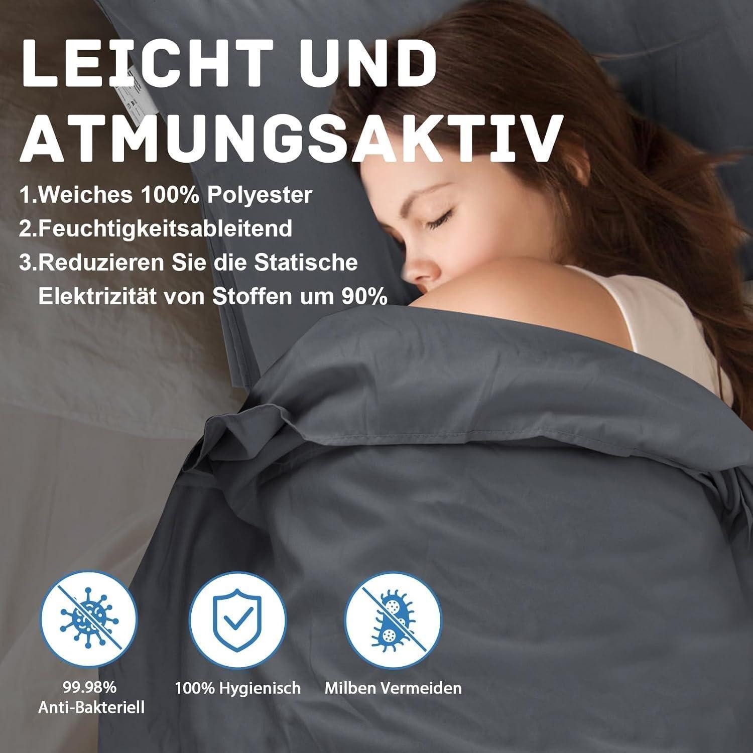 LuxusKollektion Schlafsackinlett Ultraleichter Hüttenschlafsack für Reise und