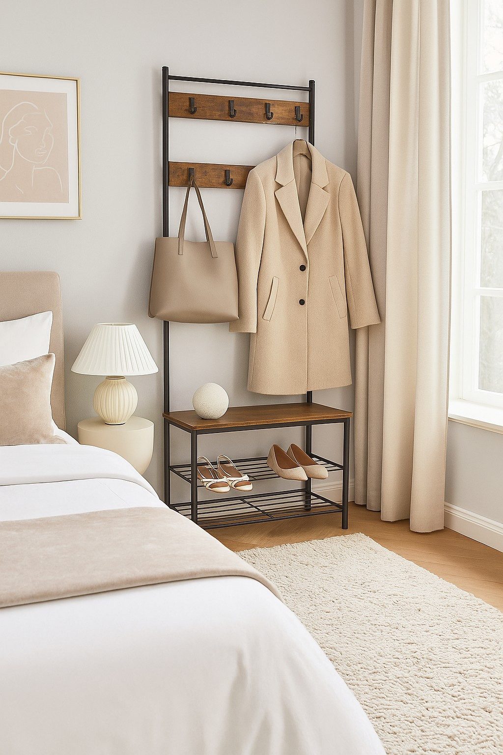 moebel-direkt-online Kompaktgarderobe Moderne Flurgarderobe im Industrial-L günstig online kaufen