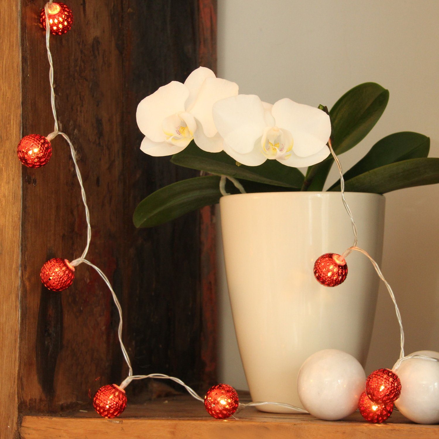 MARELIDA LED-Lichterkette LED Dekolichterkette 10 orientalische Metallkugel günstig online kaufen