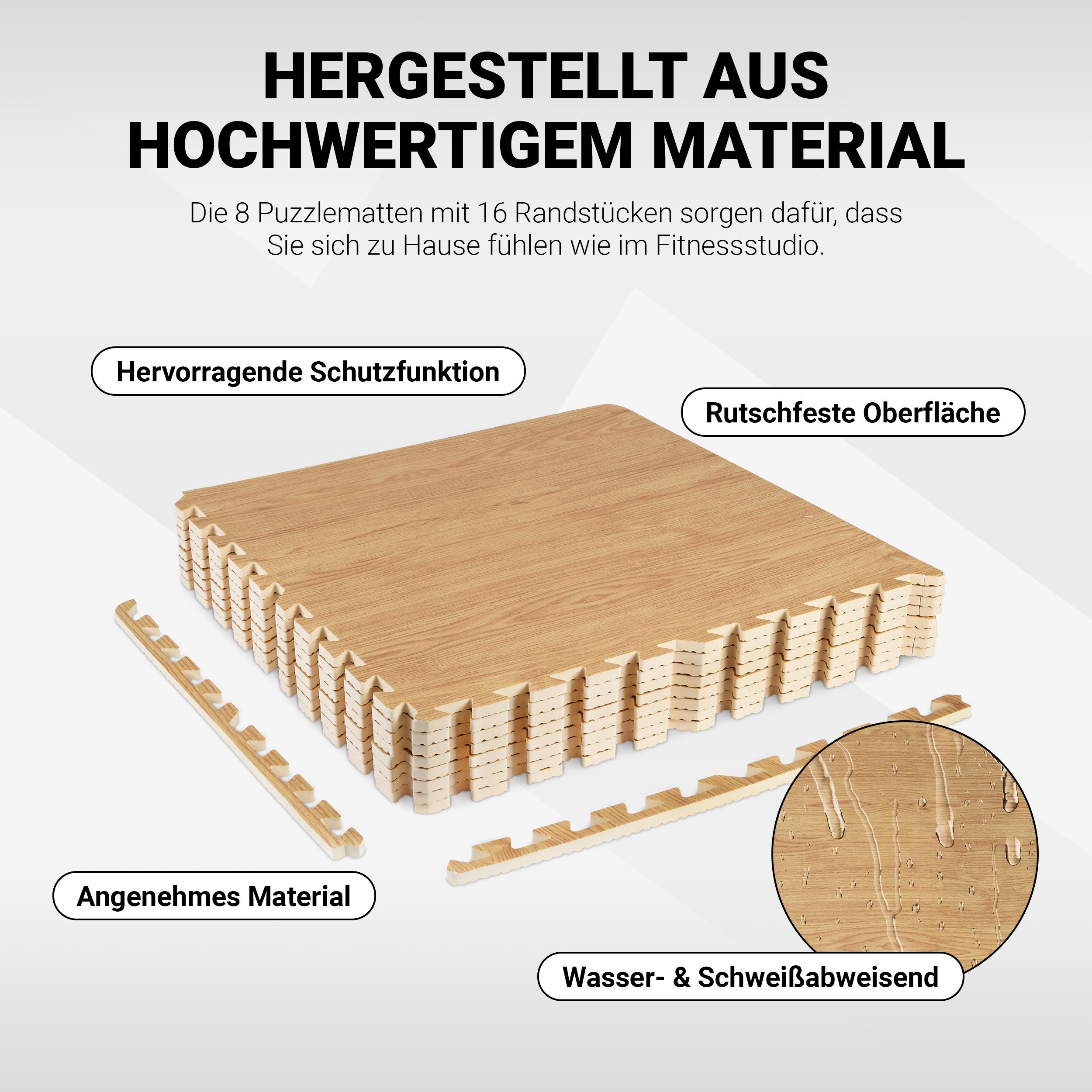 MSports® Bodenmatte Bodenschutzmatten Set - 8 Schutzmatten in verschiedenen Farben (8 Schutzmatten) – Bild 3 von 5