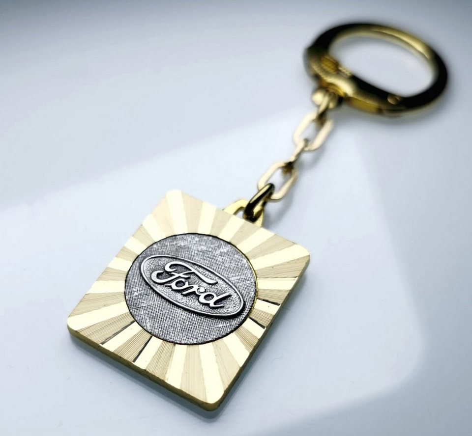 HR Autocomfort Schlüsselanhänger mit Gravur Ford Logo Metall