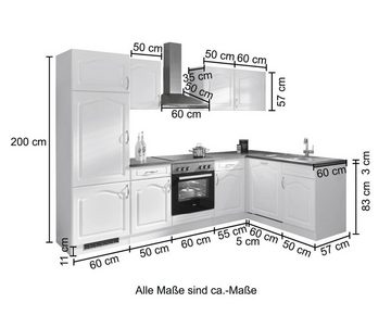 wiho Küchen Winkelküche Prag, mit E-Geräten, 280 x 170 cm