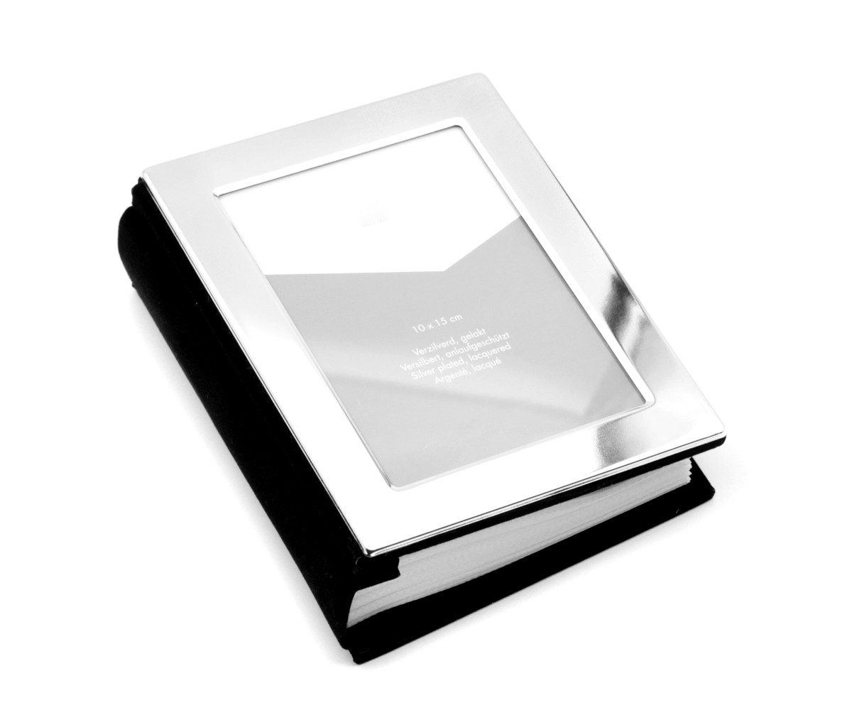 Brillibrum Fotoalbum Fotoalbum versilbert Bilderrahmen 10x15 Foto Einsteckalbum