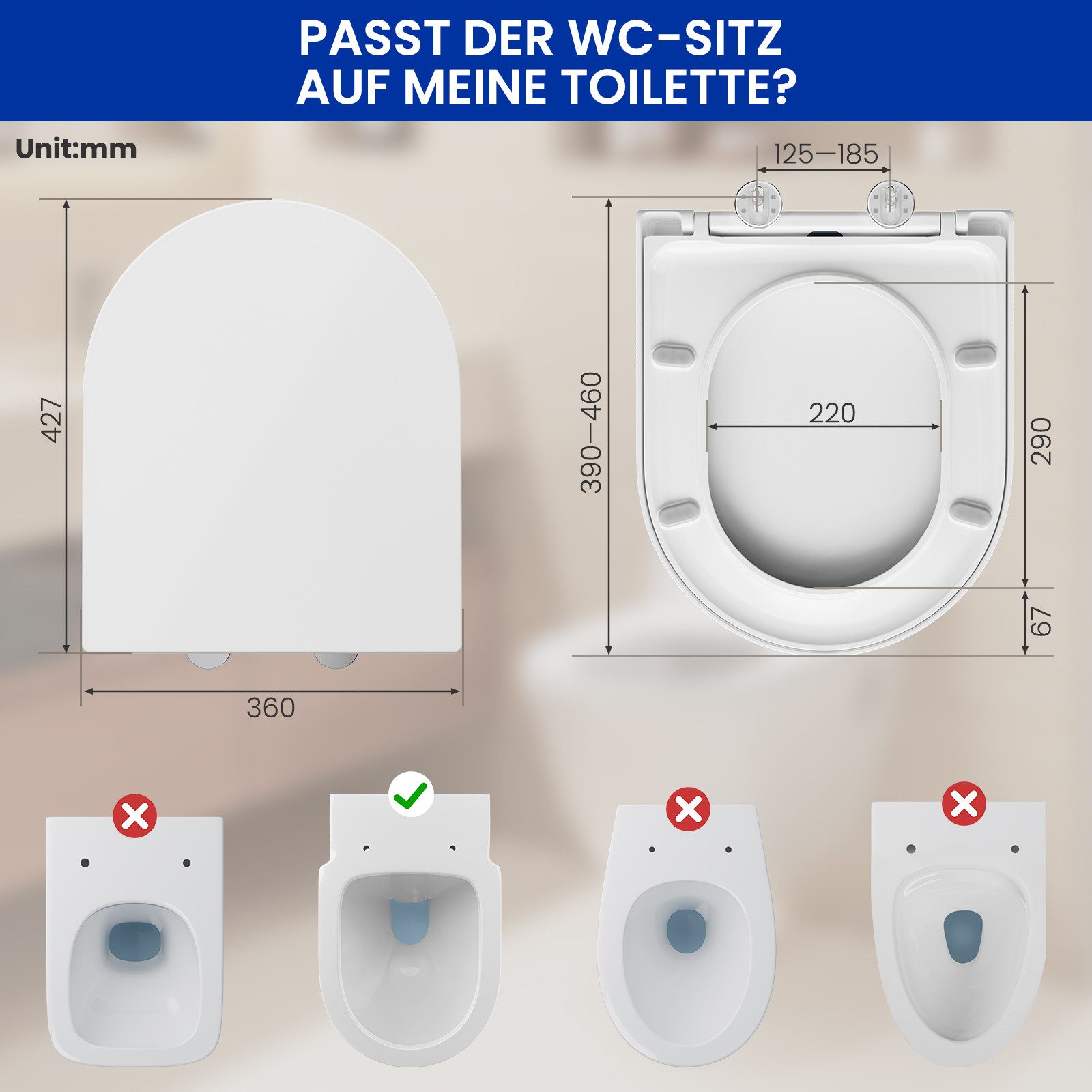 DERW MAX WC-Sitz Duroplast Typ D günstig online kaufen