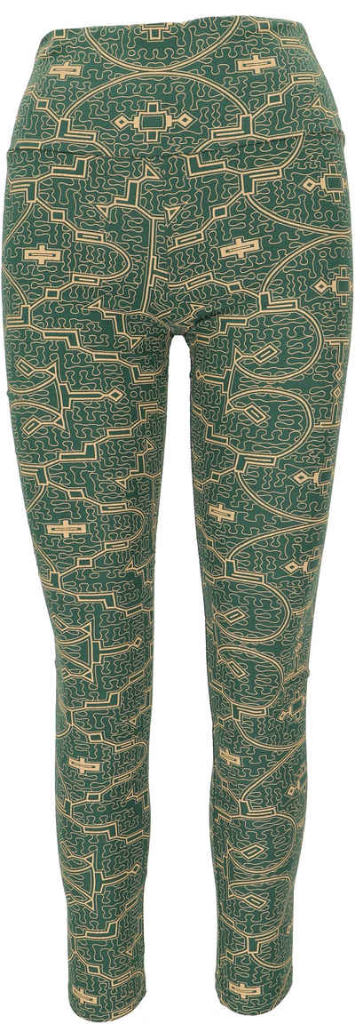 Guru-Shop Hose & Shorts Psytrance Yoga-Hose, bedruckte Goa Leggings -.. alternative Bekleidung