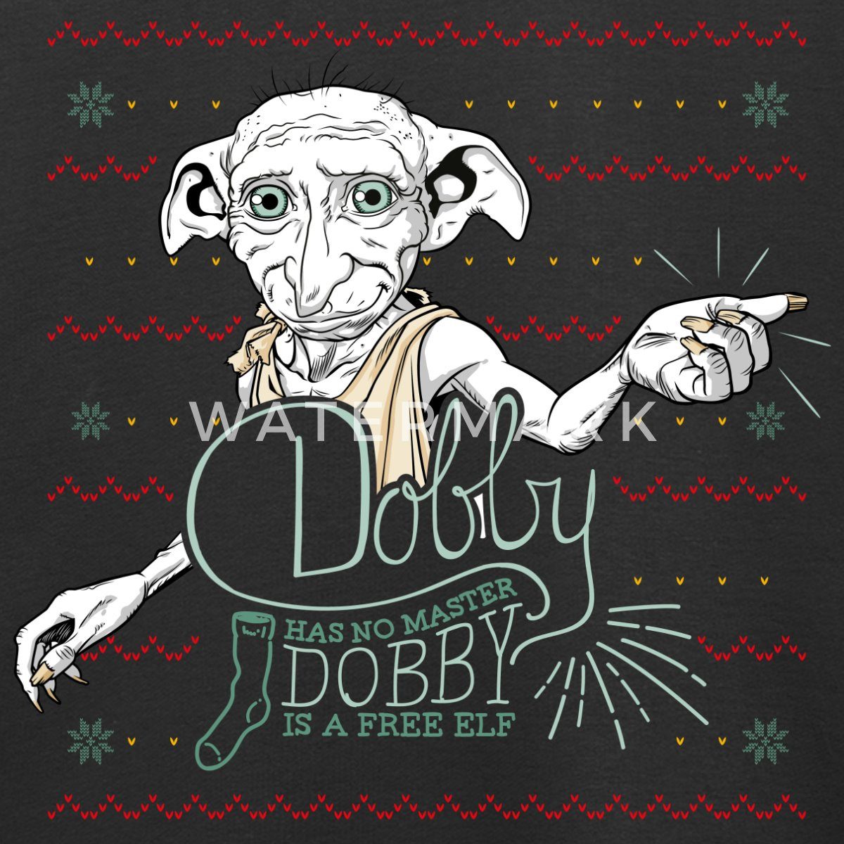Spreadshirt Sweatshirt Harry Potter X-Mas Dobby Weihnachtself Kinder Premium Pullover (1-tlg)