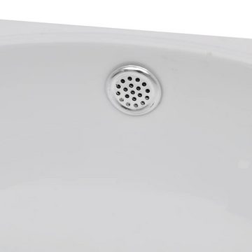 vidaXL Waschbecken Waschbecken mit Wasserhahn-Loch und Überlaufloch Keramik Weiß