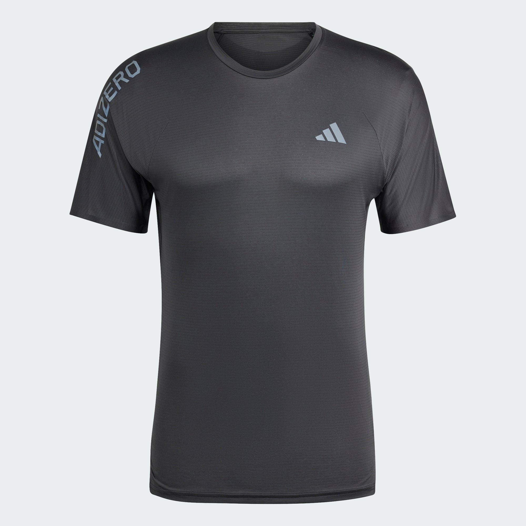 Grey T-SHIRT adidas RUNNING / Black ADIZERO Laufshirt Performance Six