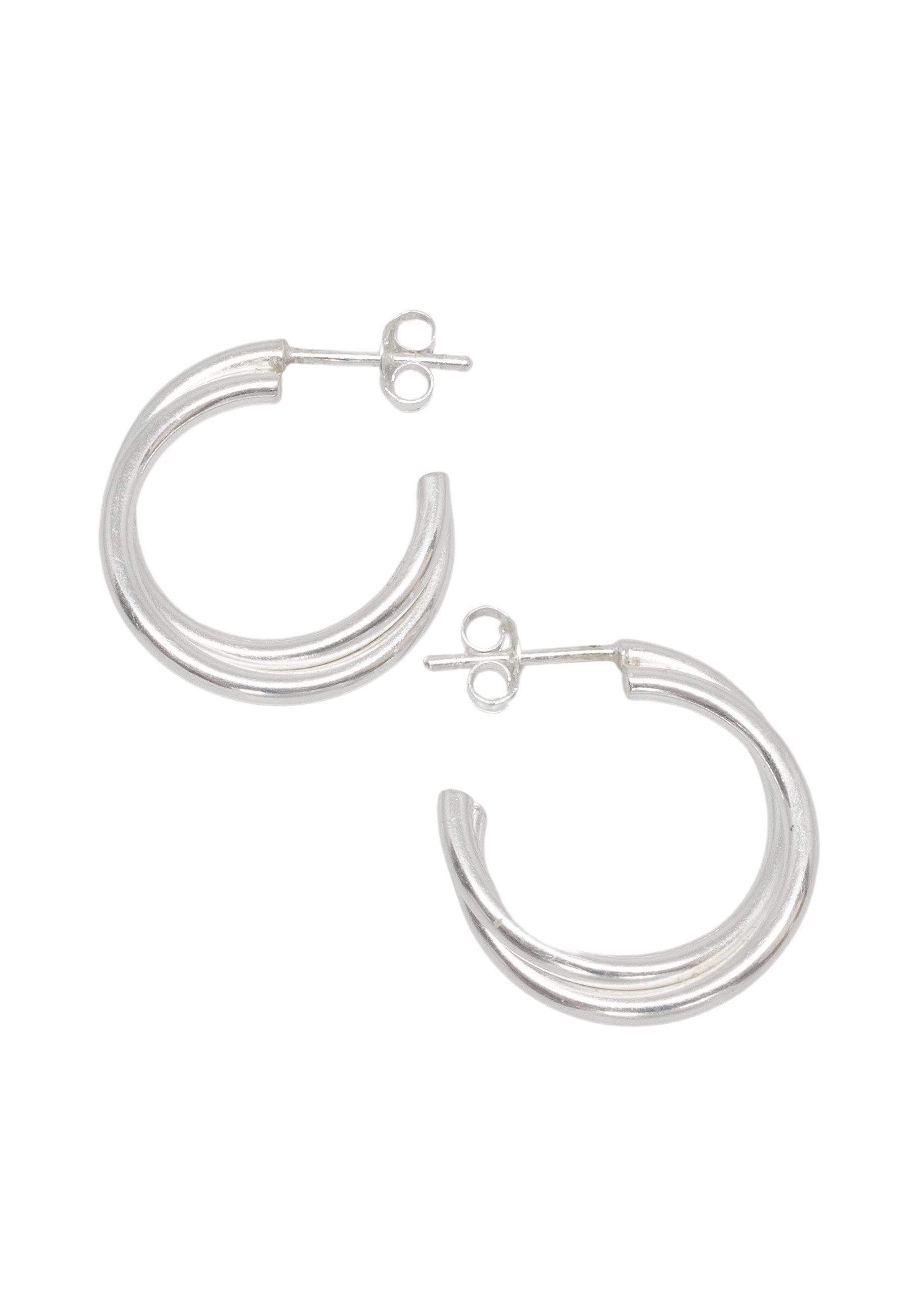 fejn jewelry Paar Creolen Double Hoop, nachhaltiger Echtschmuck