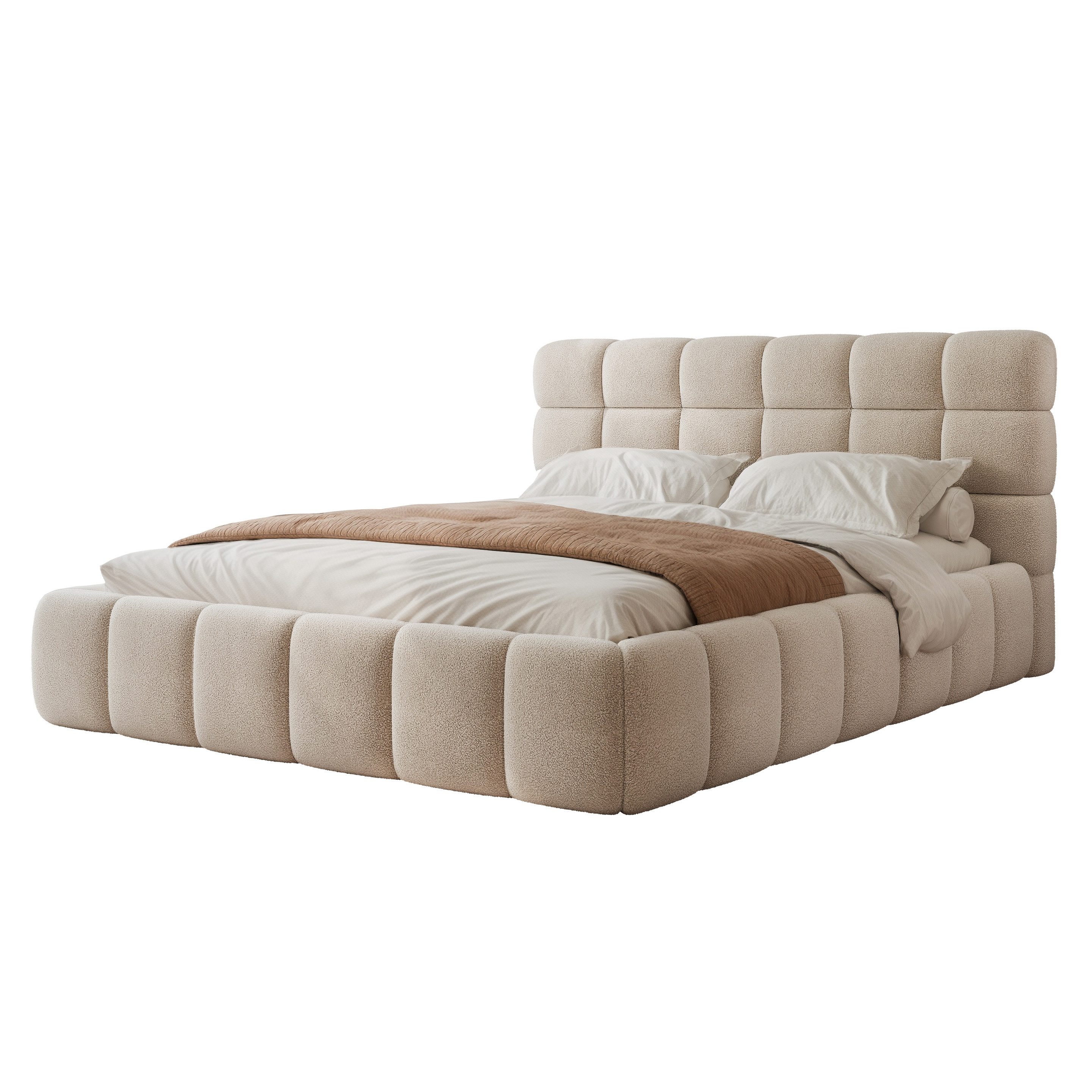 yourhouse24 Polsterbett Bubble Doppelbett Bettgestell Lattenrost günstig online kaufen