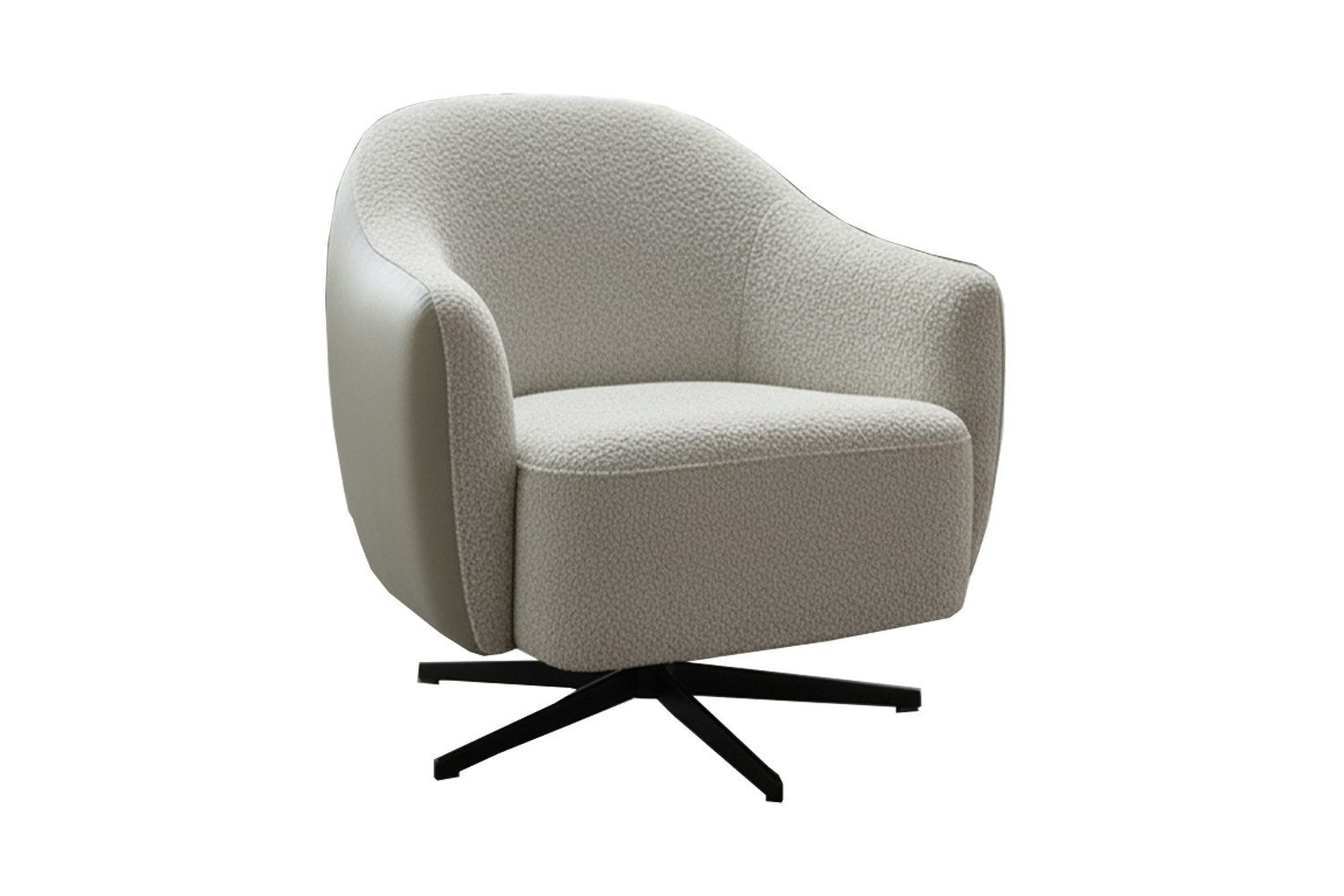 KAWOLA Drehsessel BRITTO Bequemer Bouclé Sessel günstig online kaufen