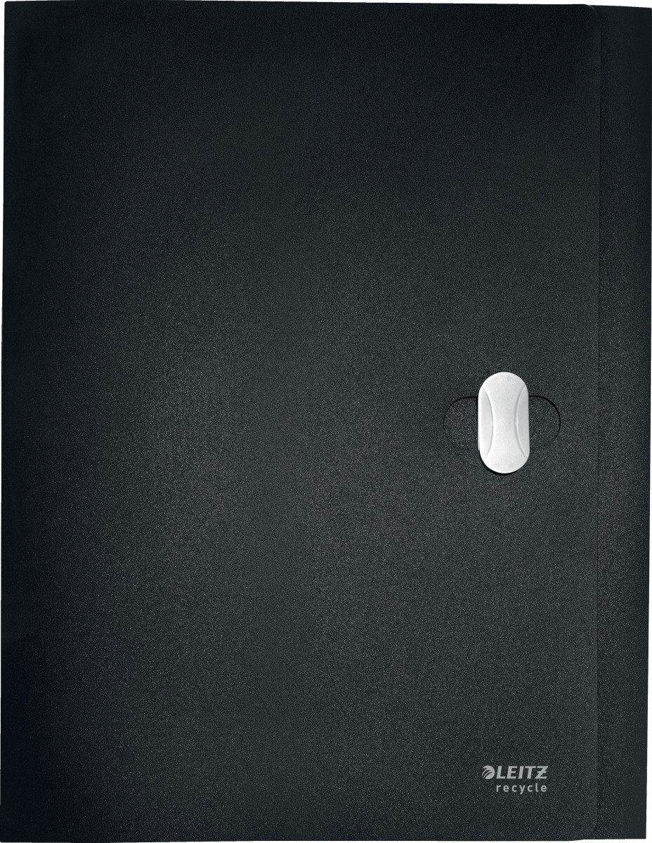 Fächermappe Ablagebox Recycle A4 PP 38 mm schwarz
