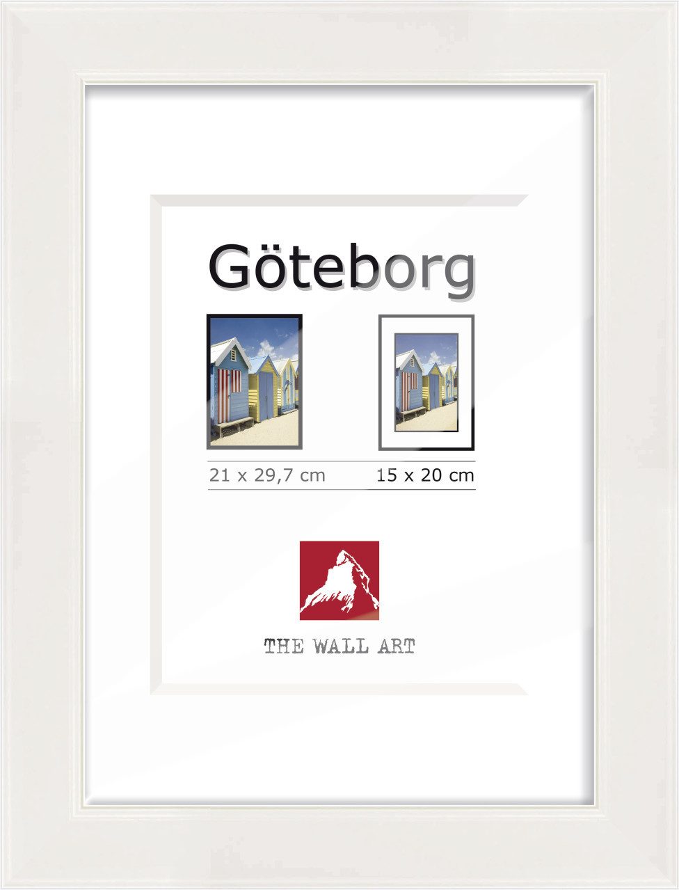 The Wall - the art of framing AG Bilderrahmen Holz Bilderrahmen Göteborg weiß, 21 x 29,7 cm