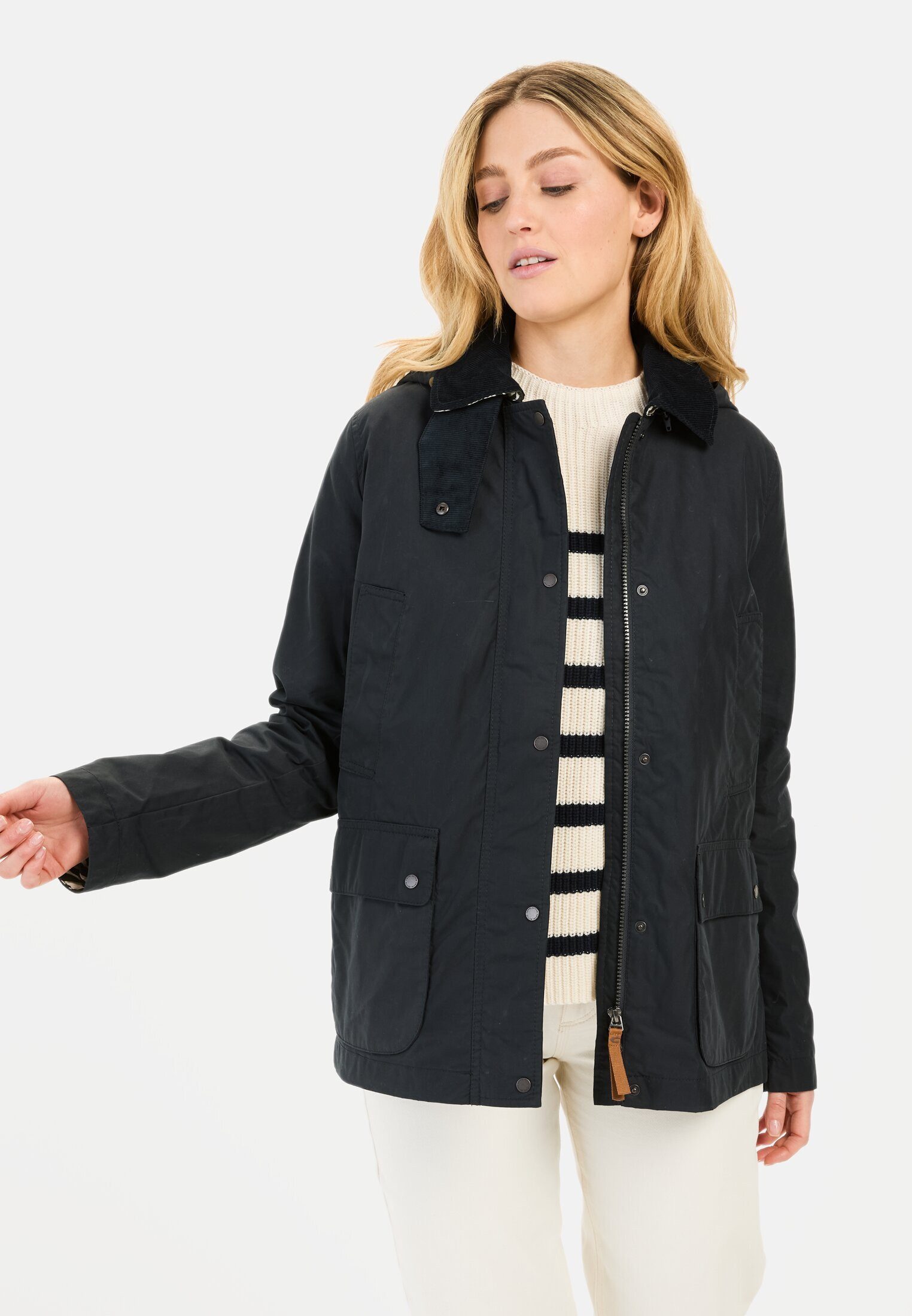 Fieldjacket mit Cordkragen