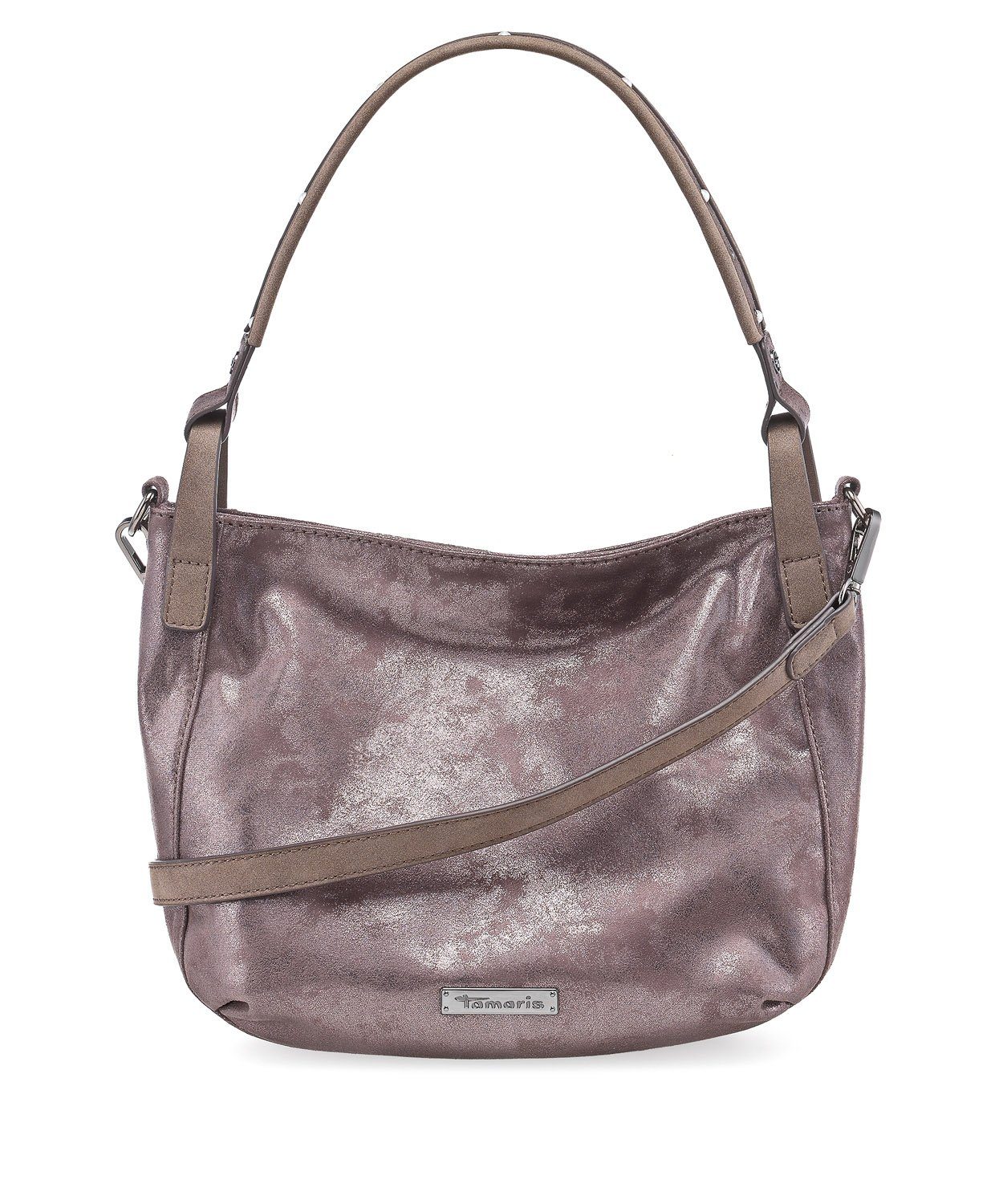Tamaris Schultertasche Ashley (Set), Damen kleine Hobo Bag S Handtasche Henkeltasche Nieten