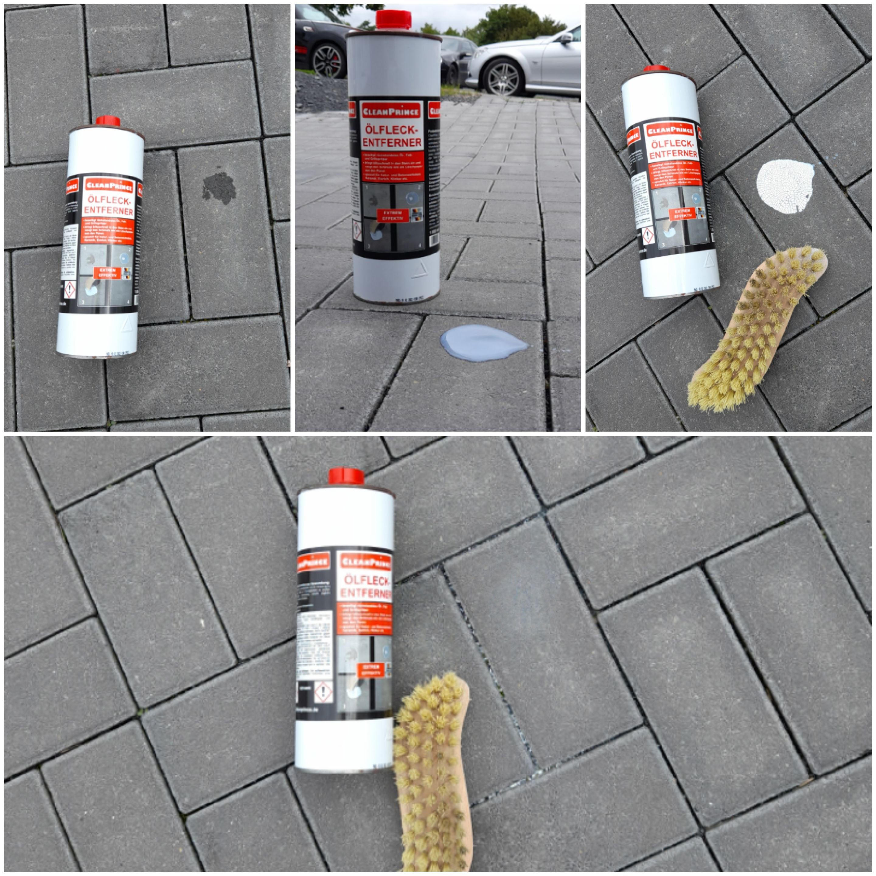 CleanPrince Ölfleck - Entferner 1 Liter Ölflecken Reinigungsmittel Fleckentferner (entfernt Öl-, Fett- und Wachsflecken effektiv)