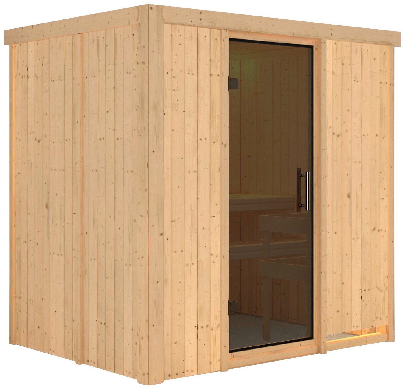 Thumbnail - Karibu Sauna Finja, BxTxH: 196 x 151 x 198 cm, 68 mm, (Set) ohne Ofen