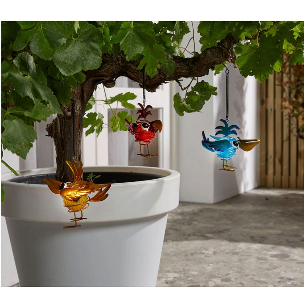 Luxform Gartenleuchte Luxform Solar Bird Hang Set 3 Vögel LED Hängeleuchte, Soft, 3 Vögel in einem Set – Bild 2 von 4