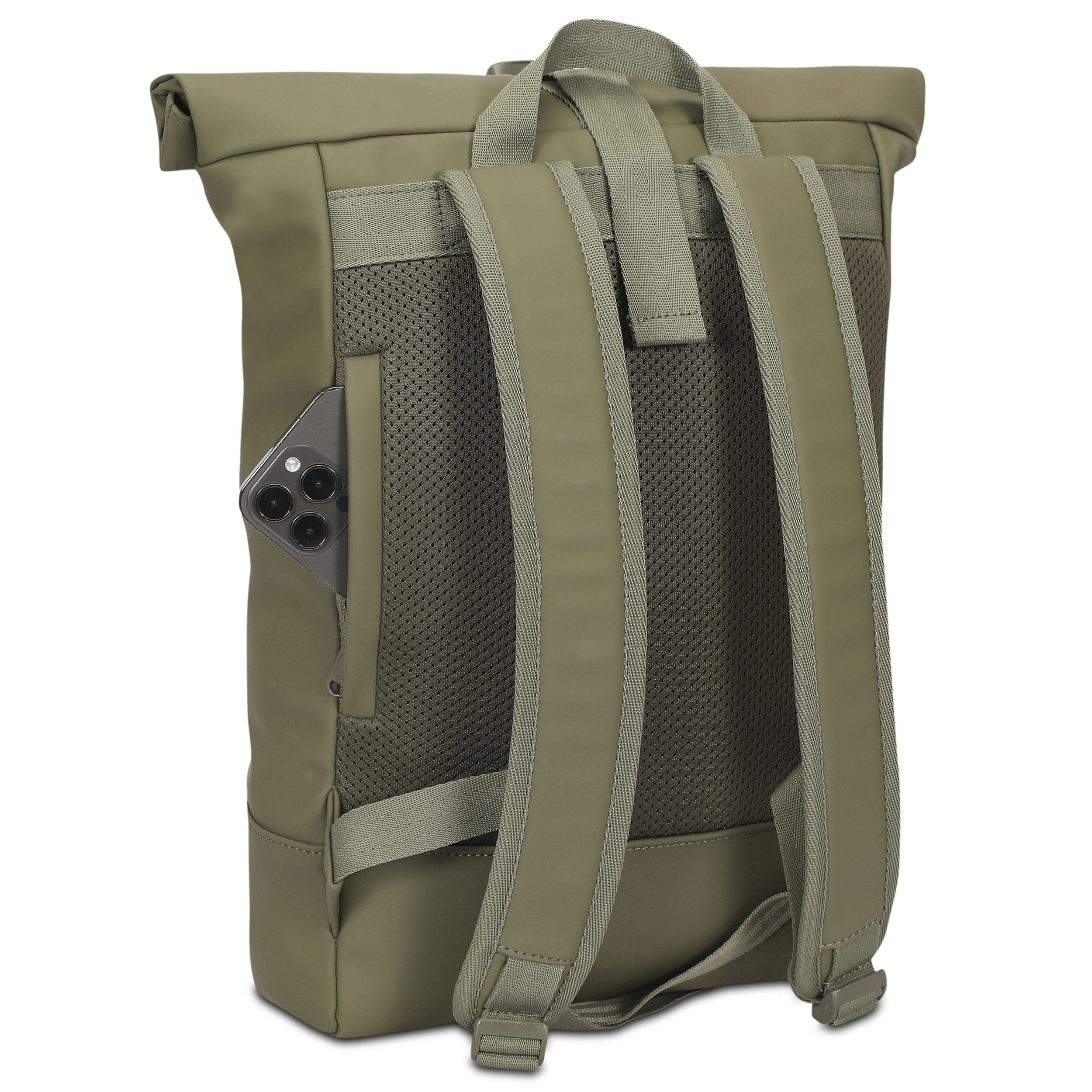 Johnny Urban Cityrucksack Harvey Medium, Rolltop Damen Herren, Laptop Fach (1-tlg), Wasserabweisend