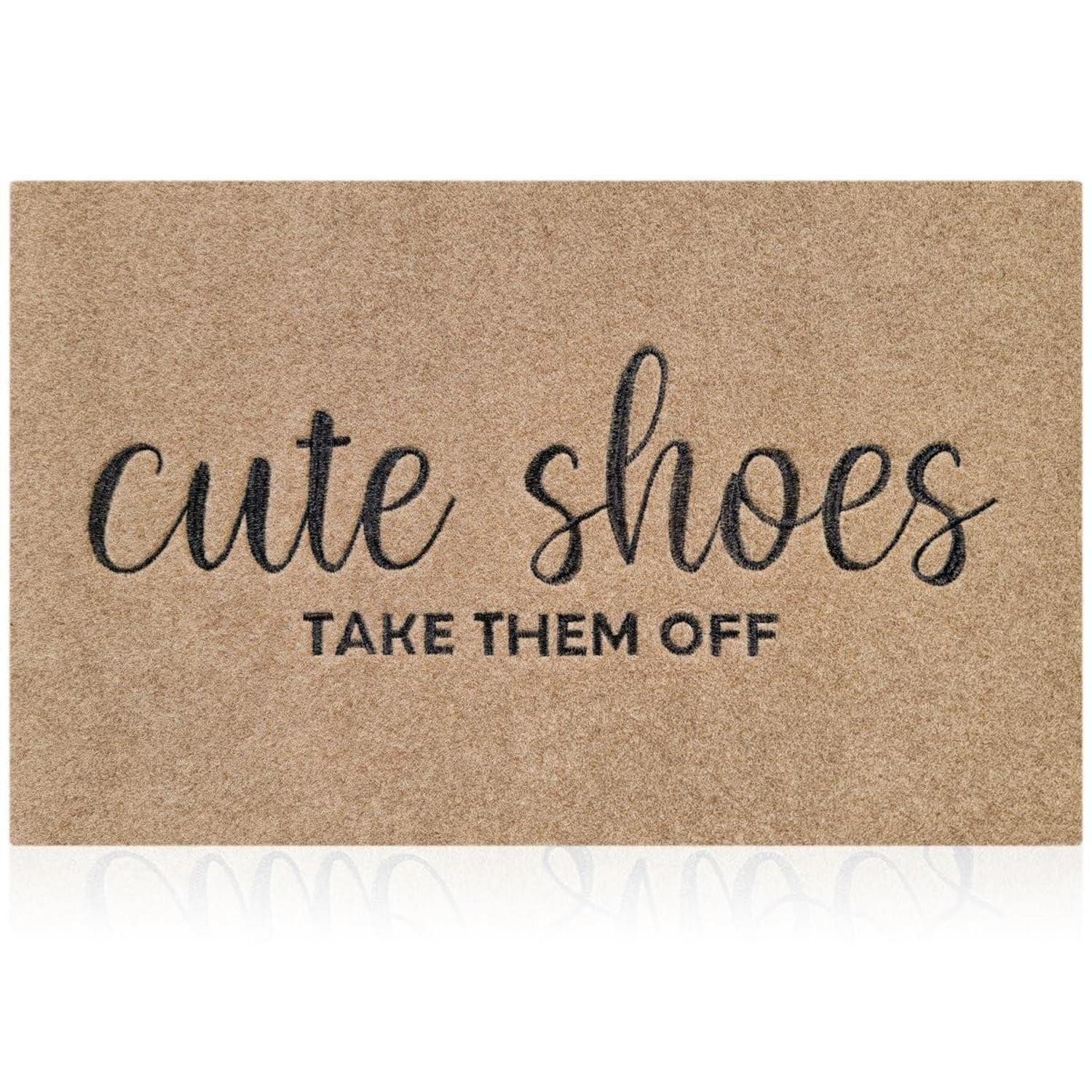 LuxusKollektion Fußmatte Fußmatte Schuhe Abziehen 40x60cm Braun, rechteckig, Höhe: 6 mm