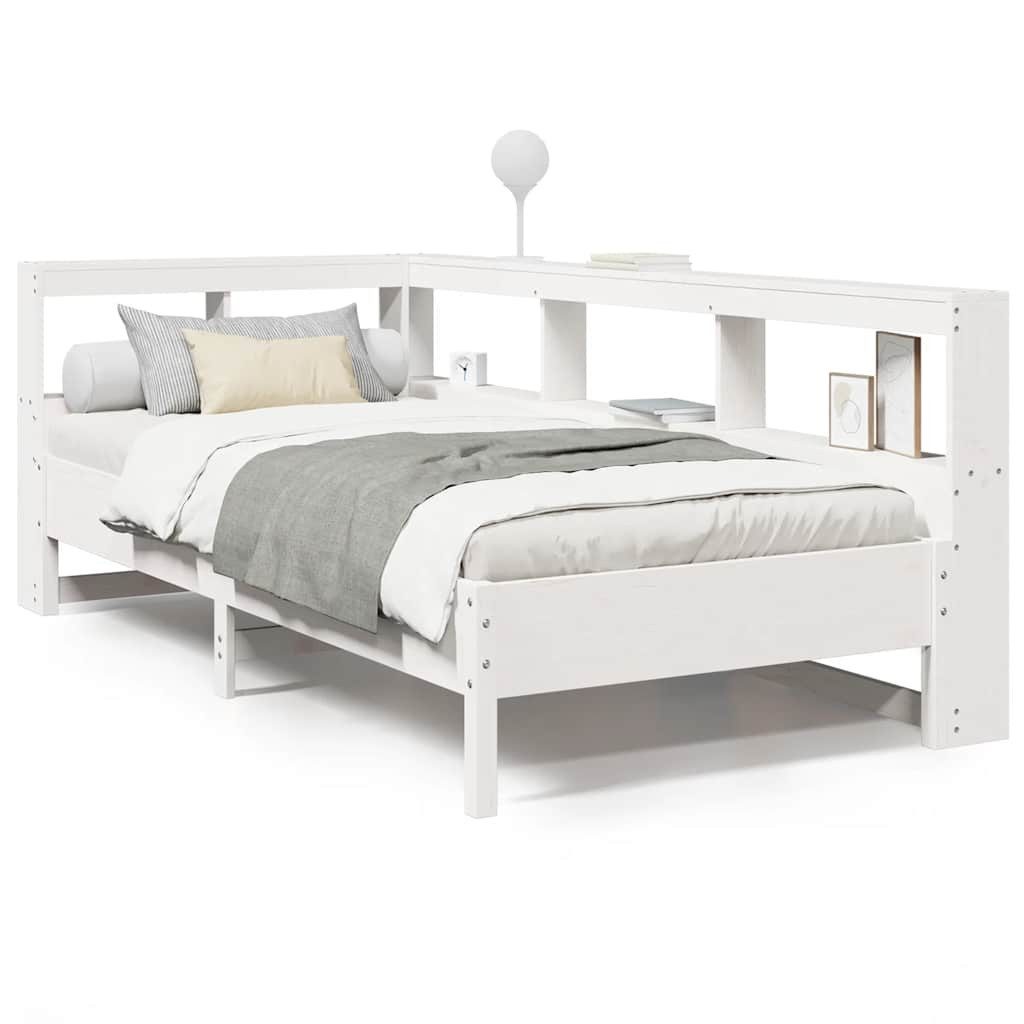 vidaXL Bett Massivholzbett mit Regal ohne günstig online kaufen