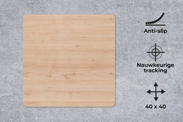 MuchoWow Gaming Mauspad Holz - Muster - Regale (1-St), Mousepad mit Rutschfester Unterseite, Gaming, 40x40 cm, XXL, Großes