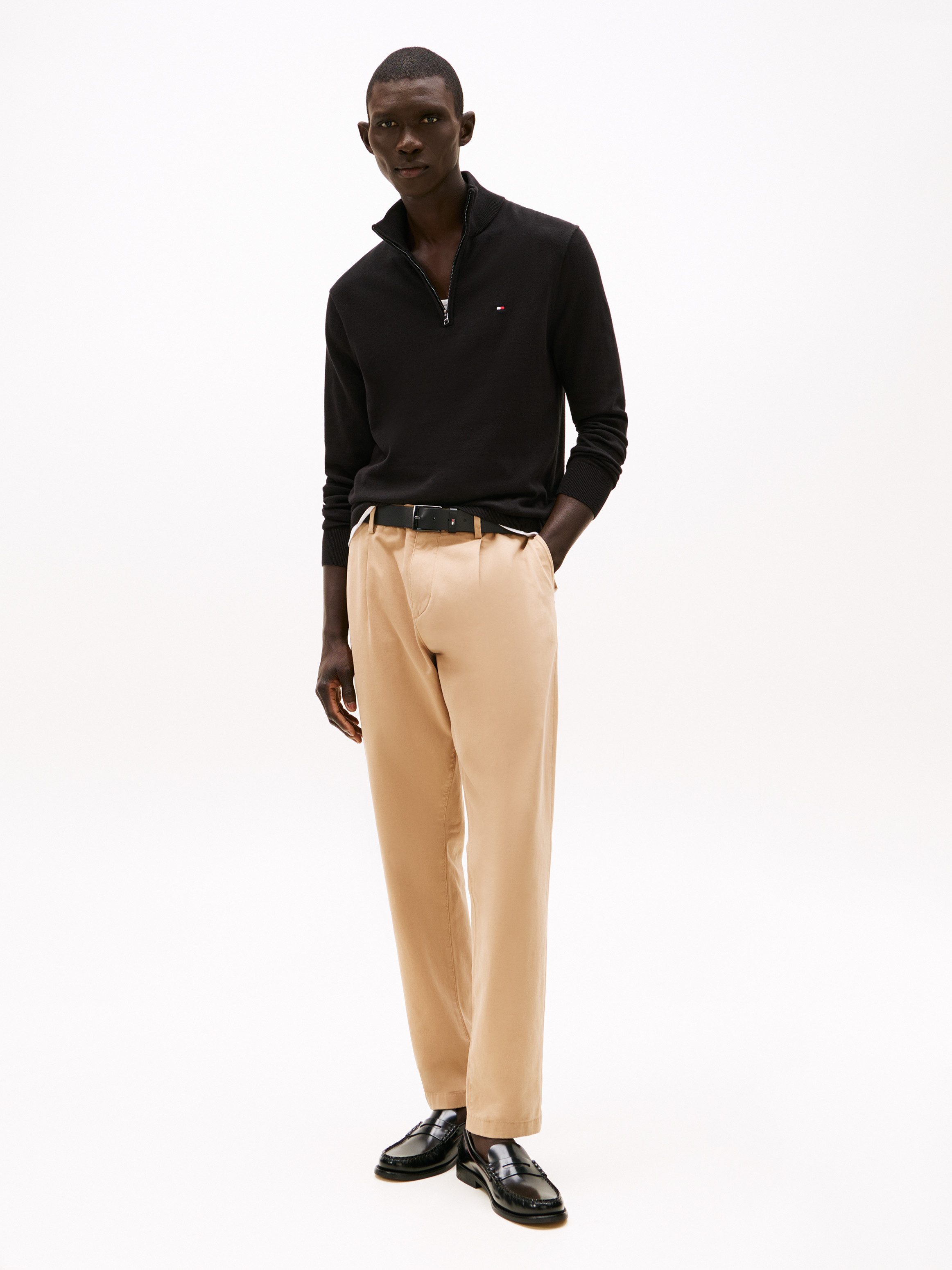 Tommy Hilfiger Troyer ESSENTIAL COTTON ZIP MOCK